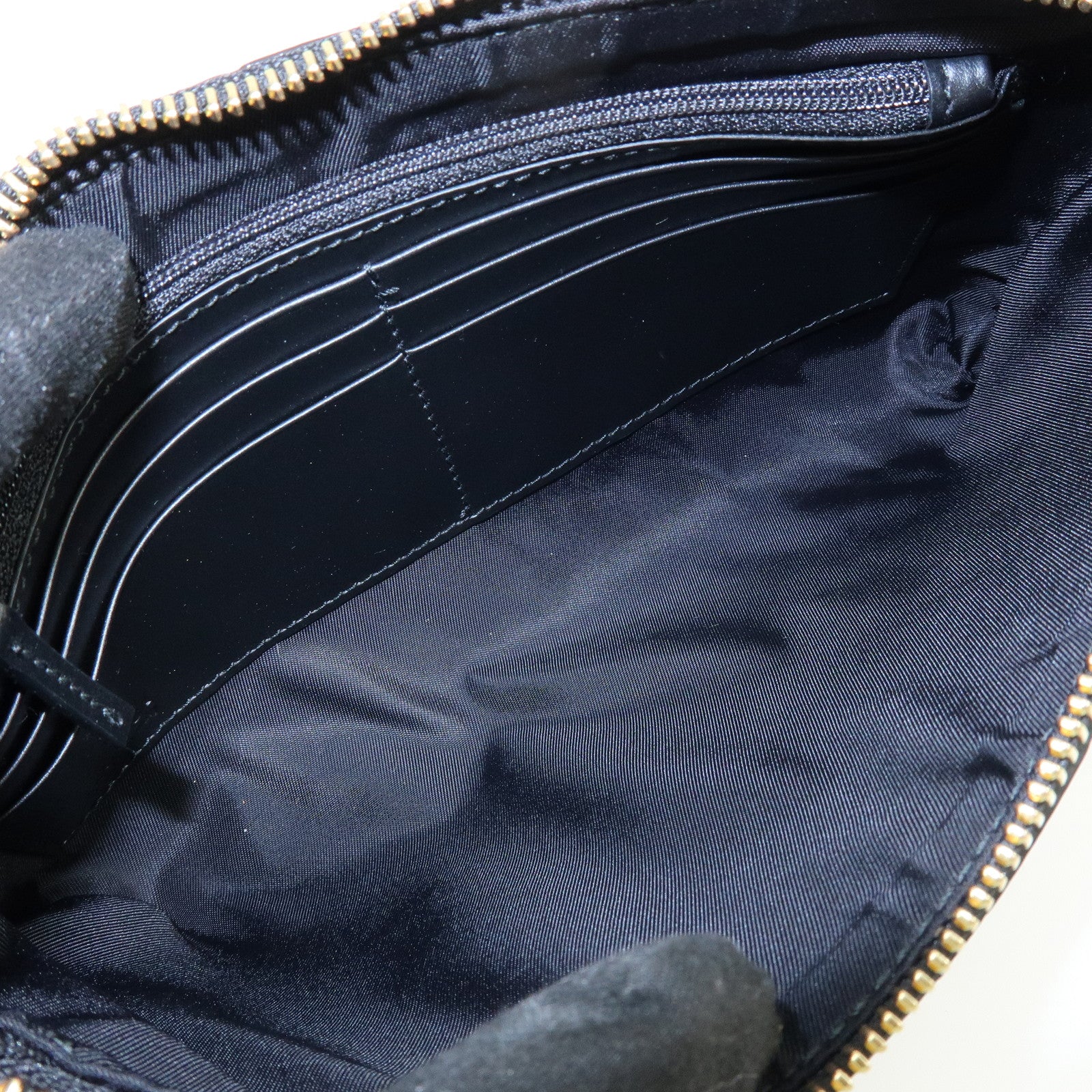GUCCI Guccissima Leather Chain Shoulder Bag Hand Bag Black 428449