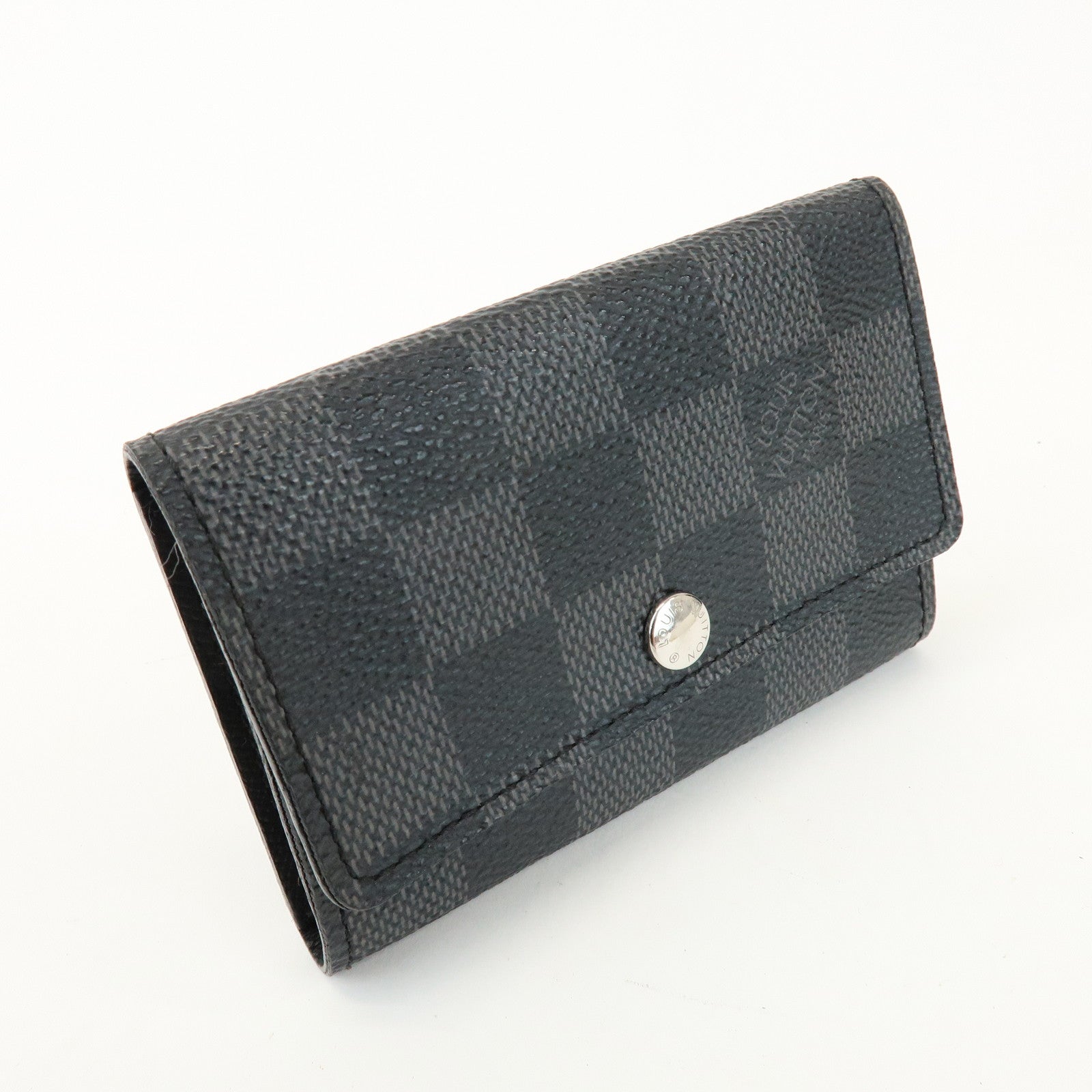 Louis Vuitton Damier Graphite Multicle 6 Key Case Gray Black N62662