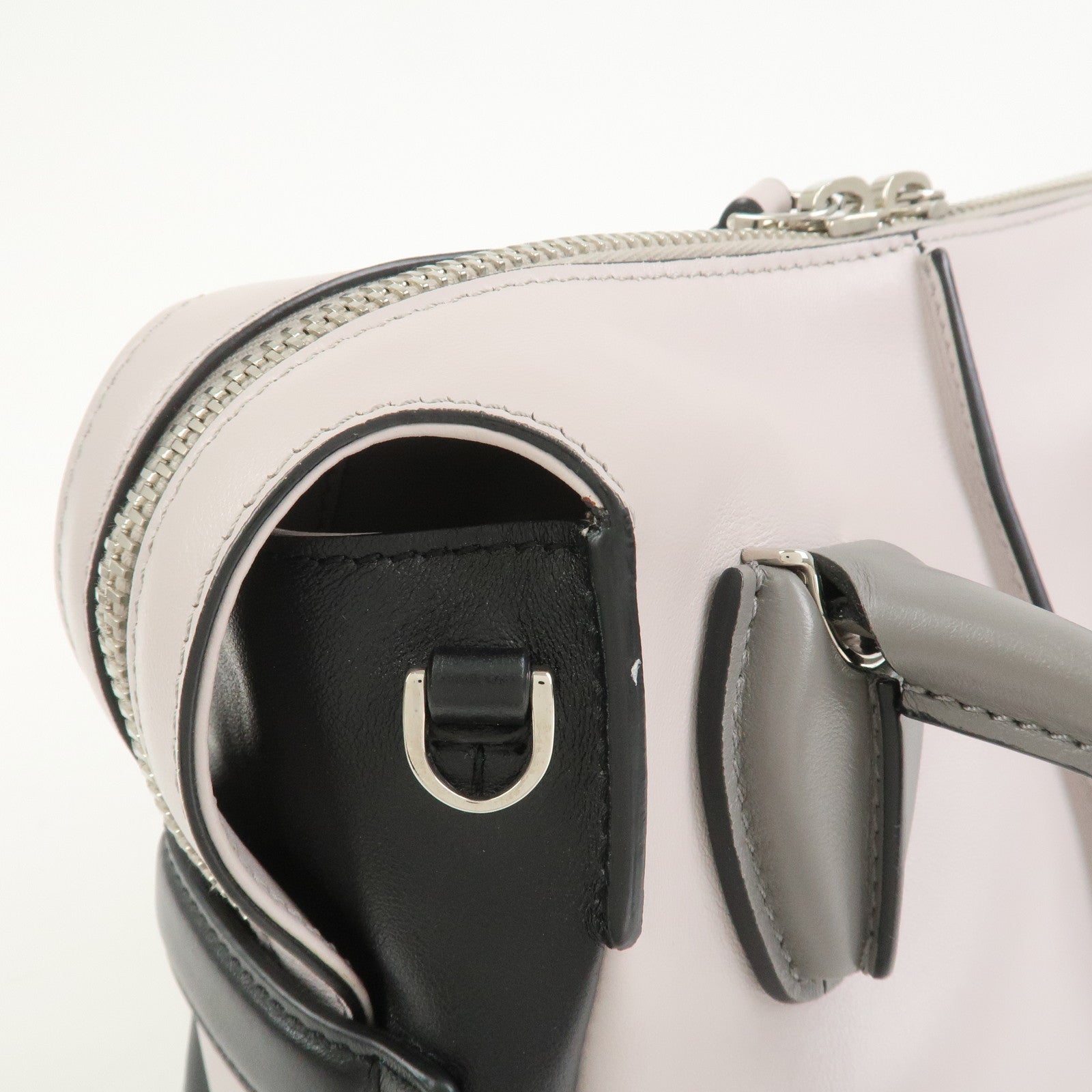 TOD’S D Styling 2Way Bag Hand Bag Shoulder Bag Light Purple Black