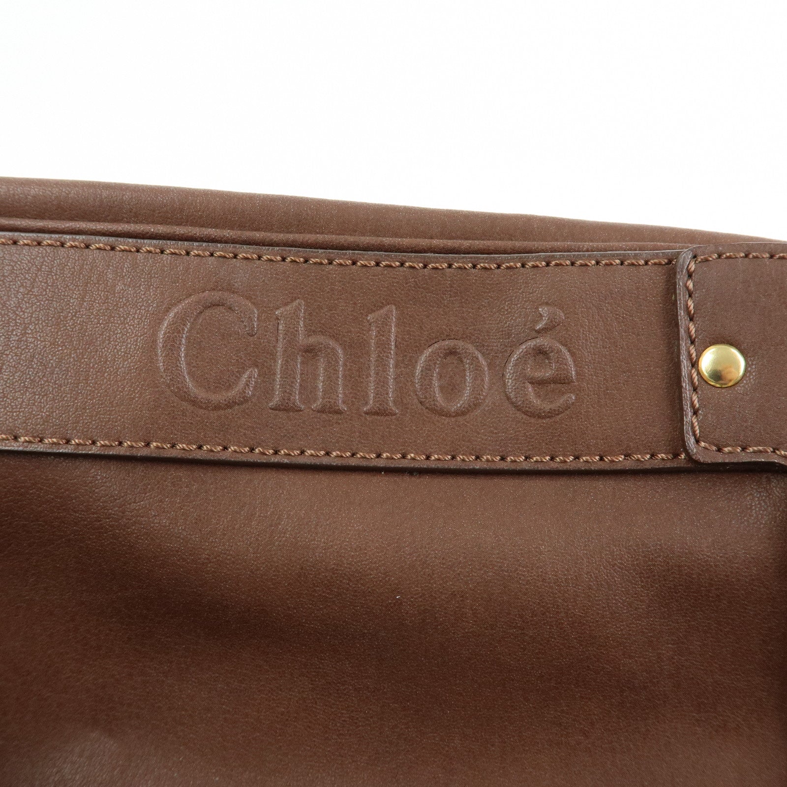 Chloe Eden Leather Shoulder Bag Crossbody Bag Tassel Dark Brown