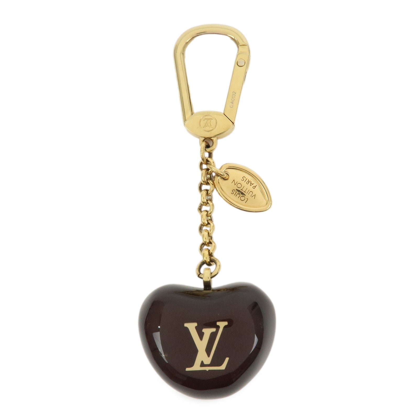 Louis Vuitton Porte Cles Pomme Plastic Metal Key Holder M66494