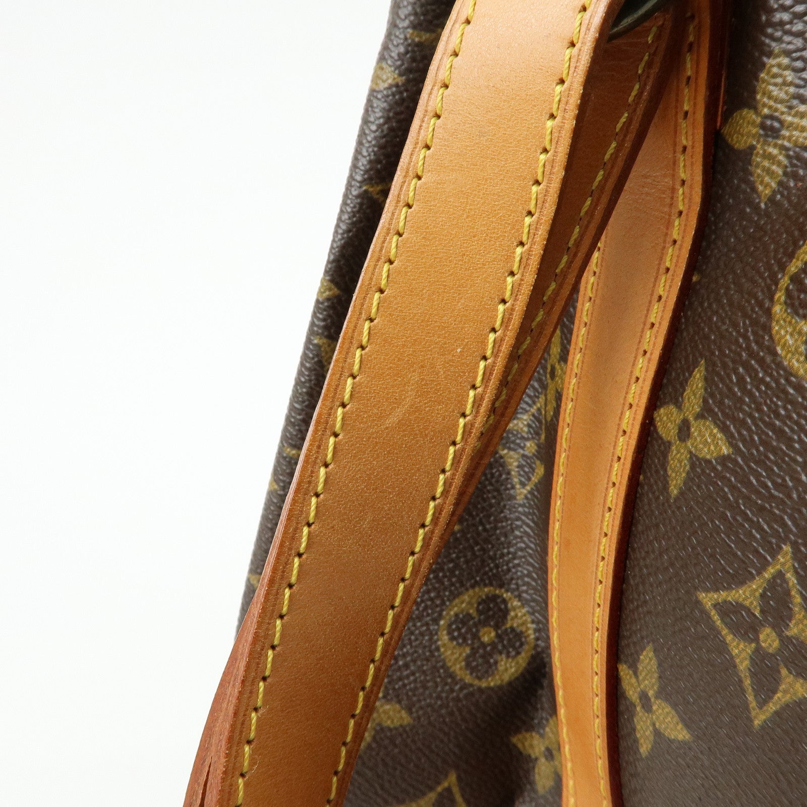 Louis Vuitton Monogram Canvas Leather Noe Shoulder Bag Brown M42224
