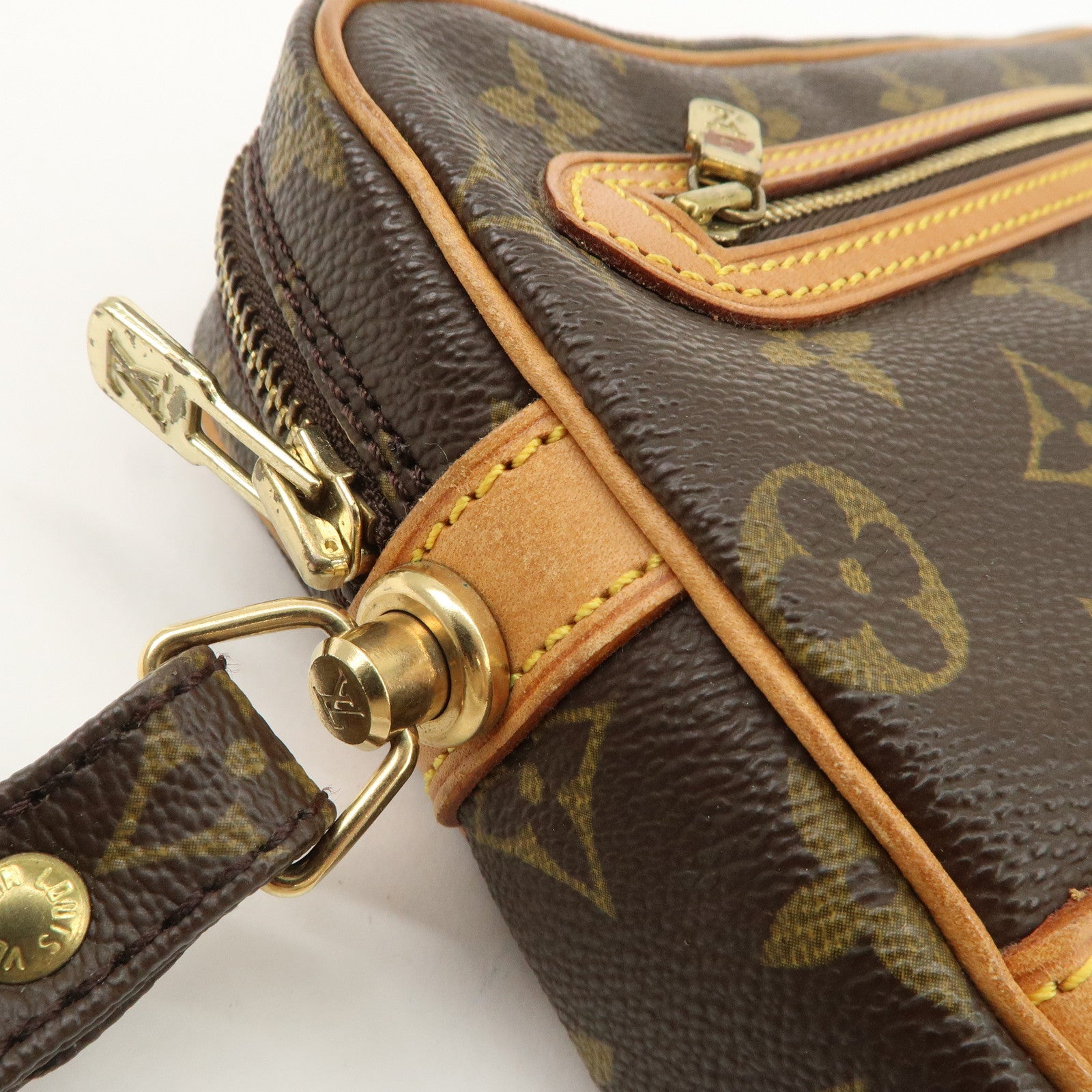 Louis Vuitton Monogram Marly Dragonne GM Clutch Bag Brown M51825 Used