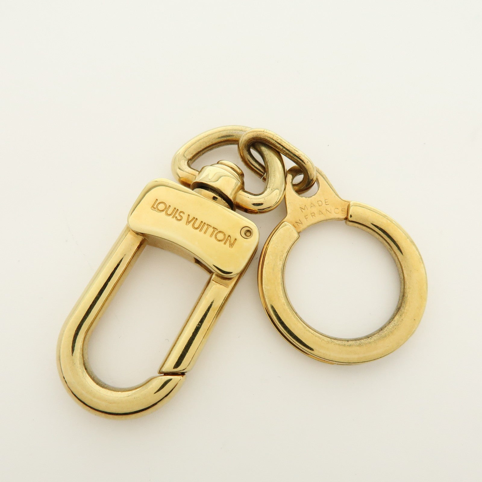 Louis Vuitton Set of 2 Ancre Metal Bag Charm Key Ring Gold M62694