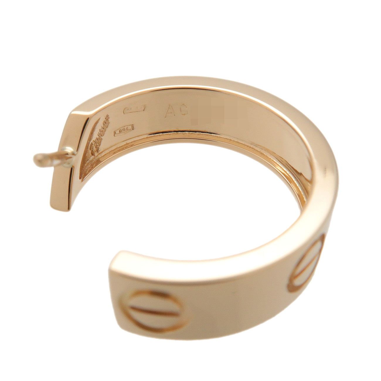 Cartier LOVE Earrings K18 750YG Yellow Gold