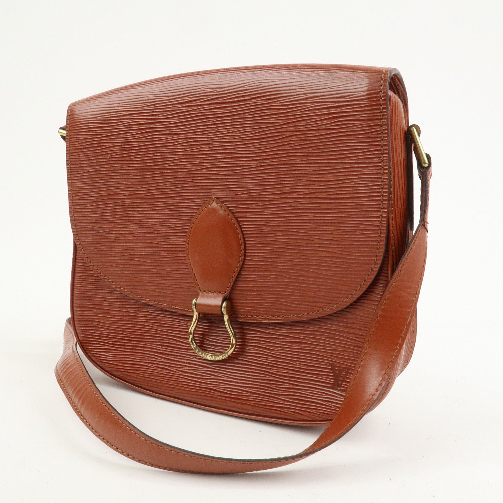Louis Vuitton Epi Saint Cloud Shoulder Bag Kenya Brown M52193