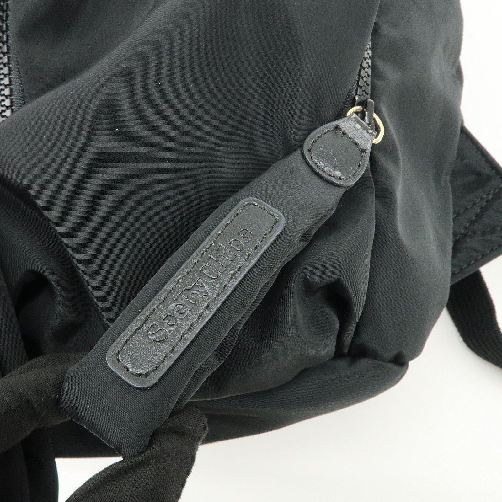 Chloe See by Chloe Nylon Backpack Rucksuck Black