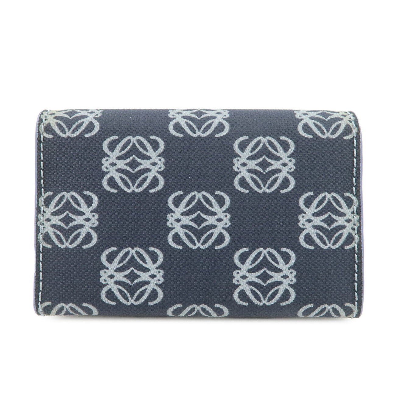 LOEWE Anagram Fragment Case Card Case Card Holder Navy