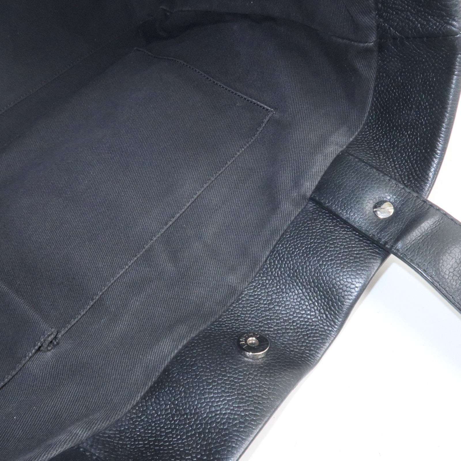 CHANEL COCO Mark Caviarskin Tote Bag Shoulder Bag Black A46566