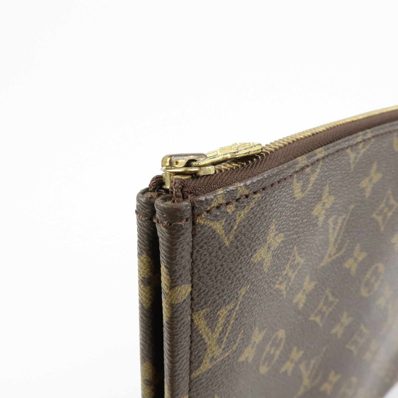 Louis Vuitton Monogram Posh Documents Clutch Bag Brown M53456