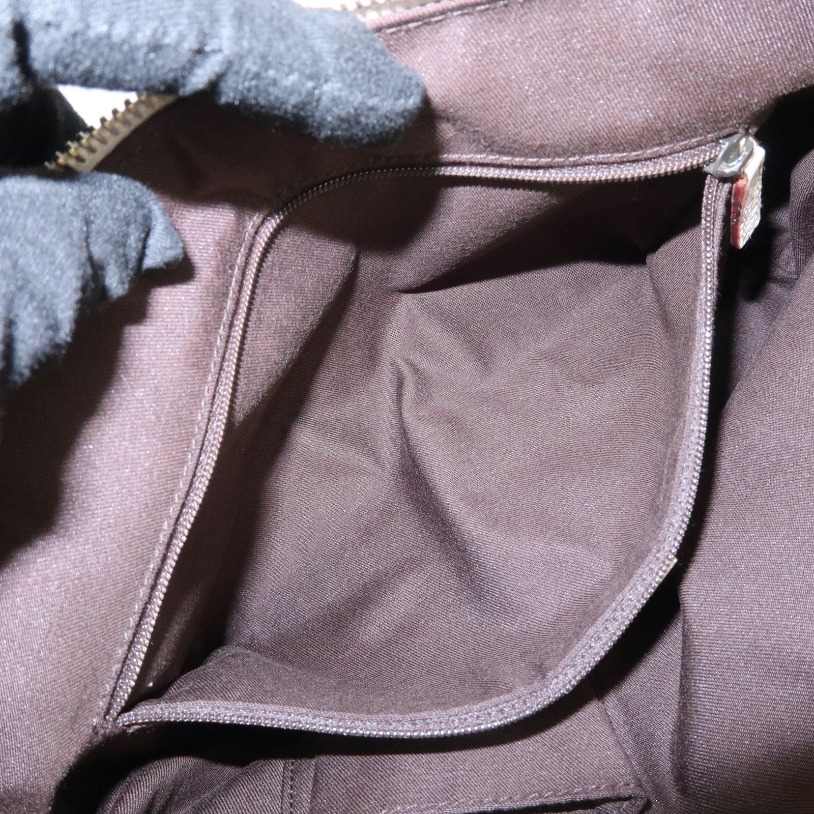 GUCCI Abbey GG Canvas Leather Tote Bag Hand Bag Beige Ivory 141471