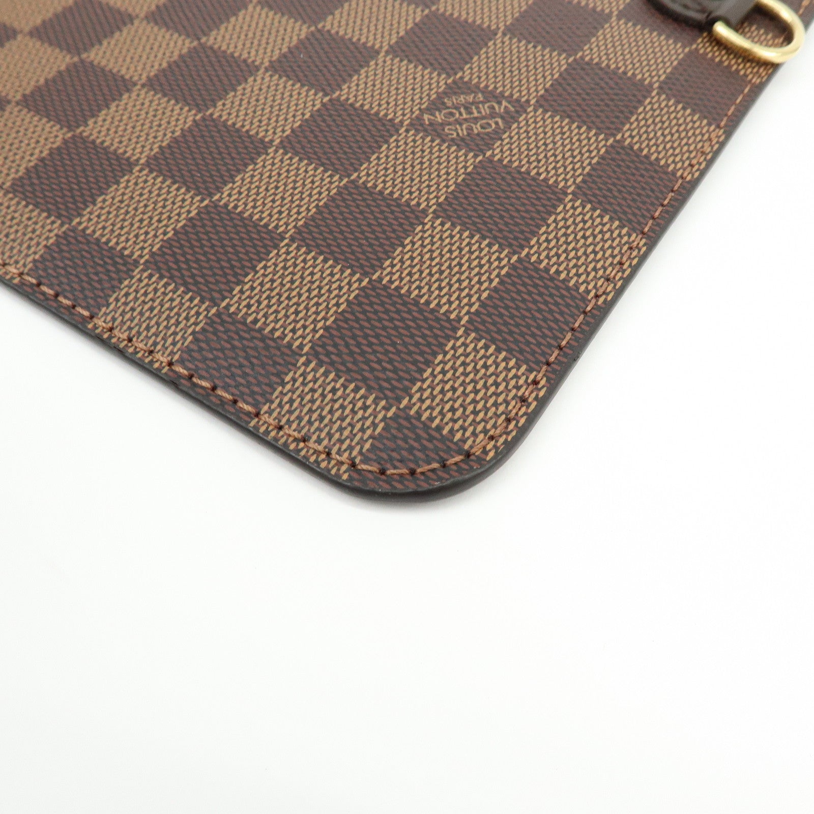 Louis Vuitton Damier Canvas Pouch for Neverfull MM Ebene N41358