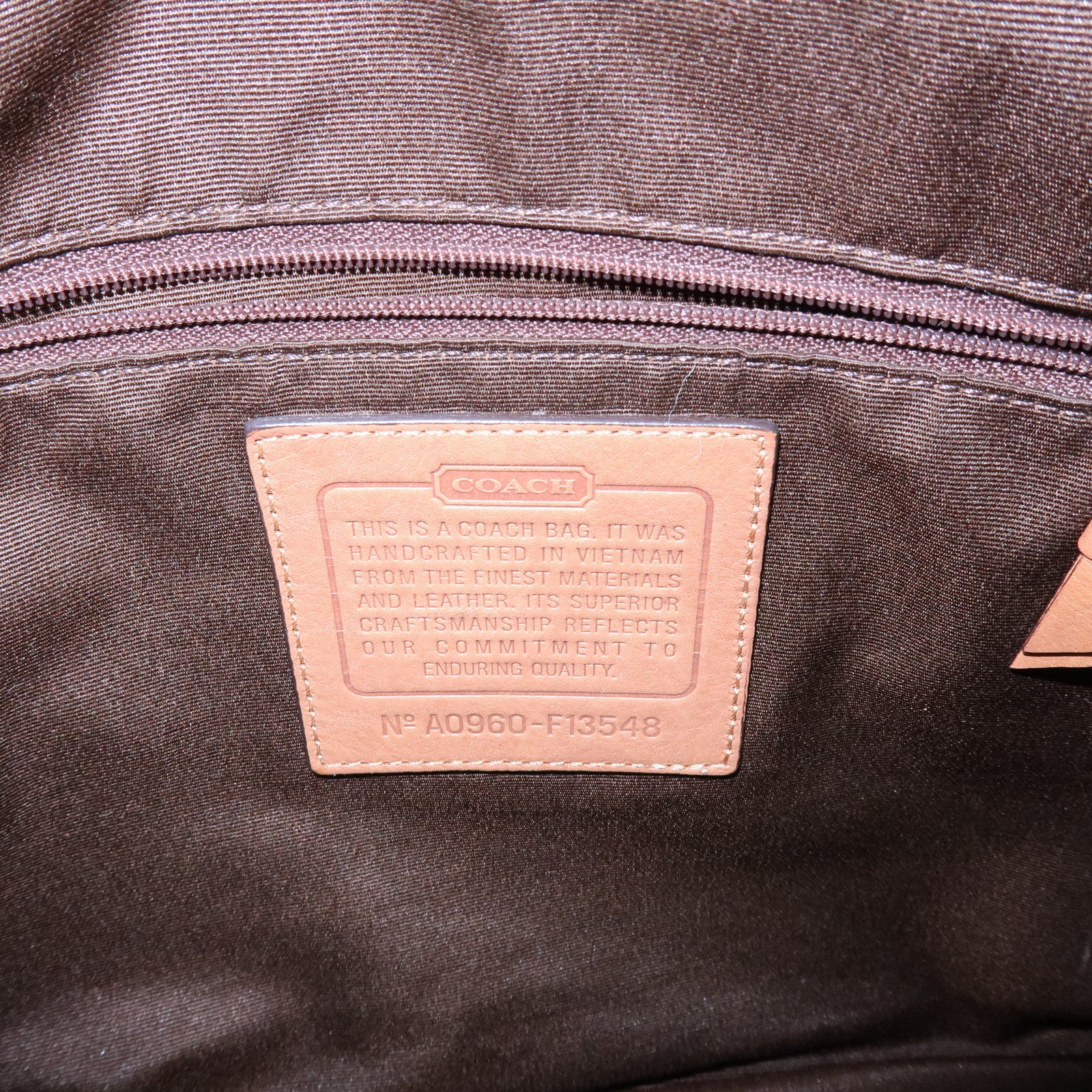 COACH Set of 2 Signature Canvas Leather Shoulder Bag Beige Brown