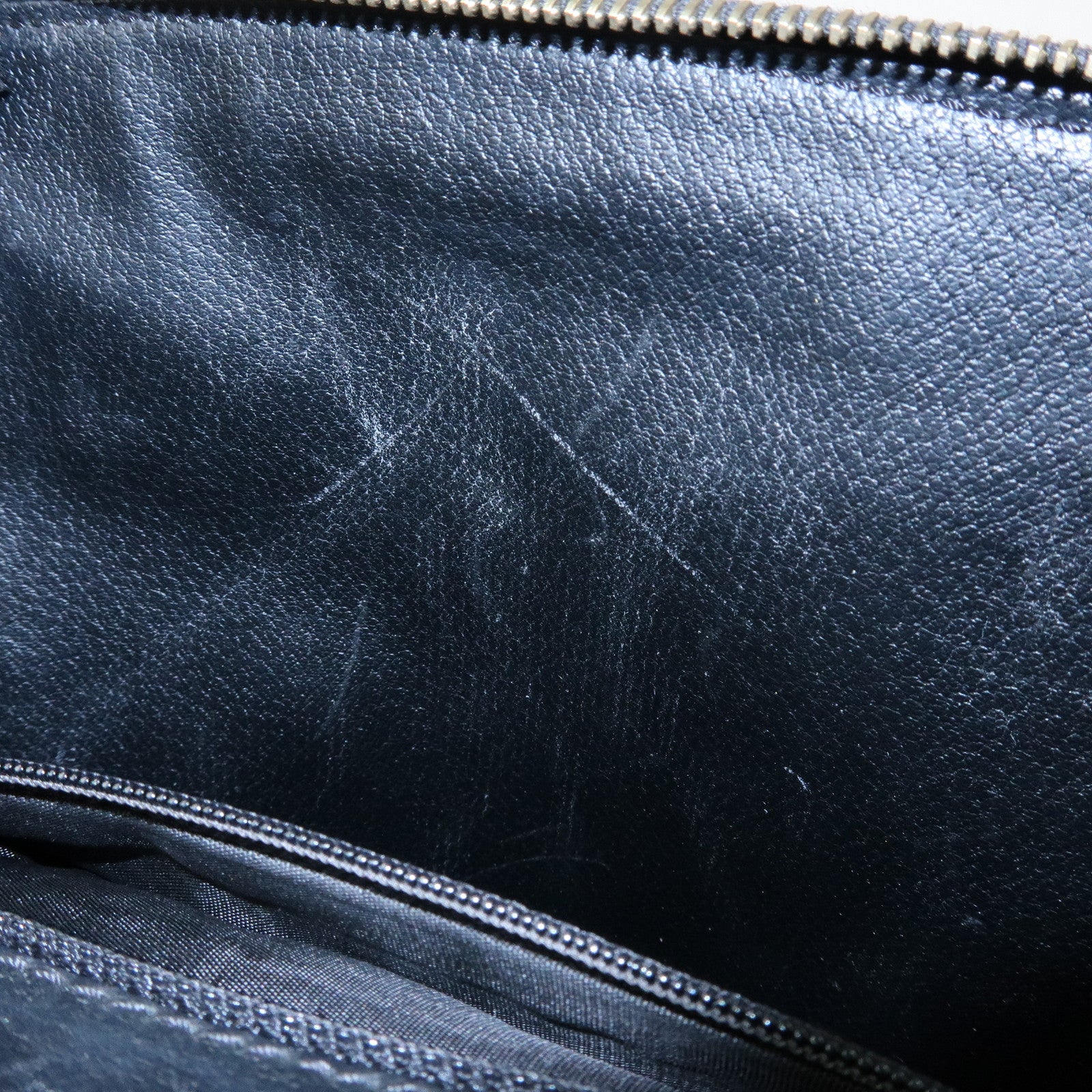 CELINE Macadam PVC Leather Hand Bag Black Brown