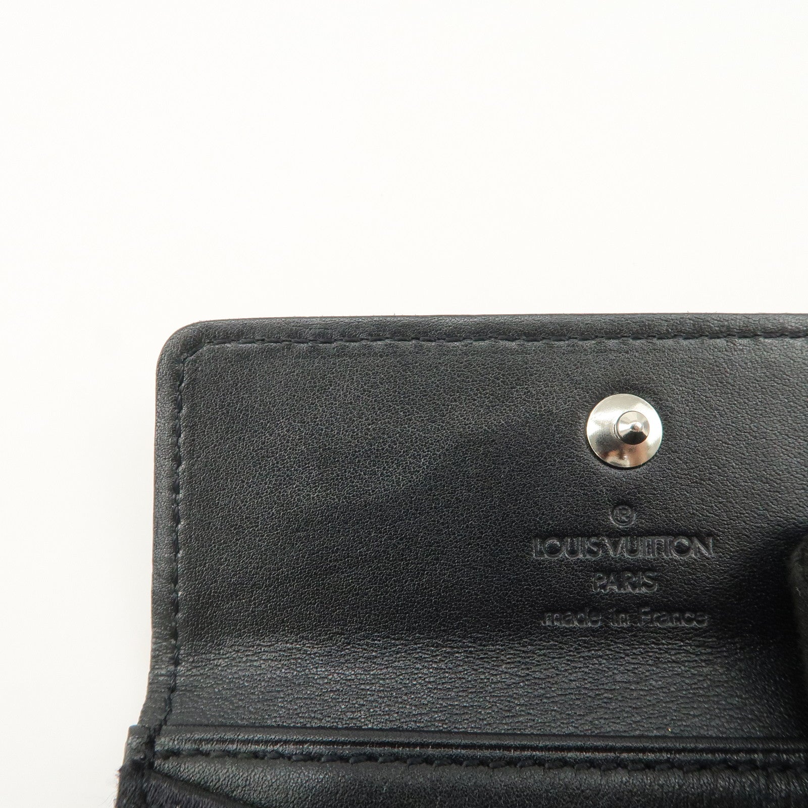 Louis Vuitton Monogram Satin Porte Monnaie Coin Case Noir M92137
