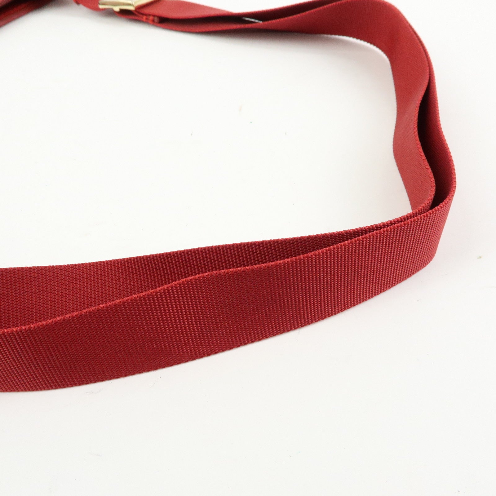 GUCCI GG Canvas Leather Shoulder Crossbody Bag Red 019・0348・200047