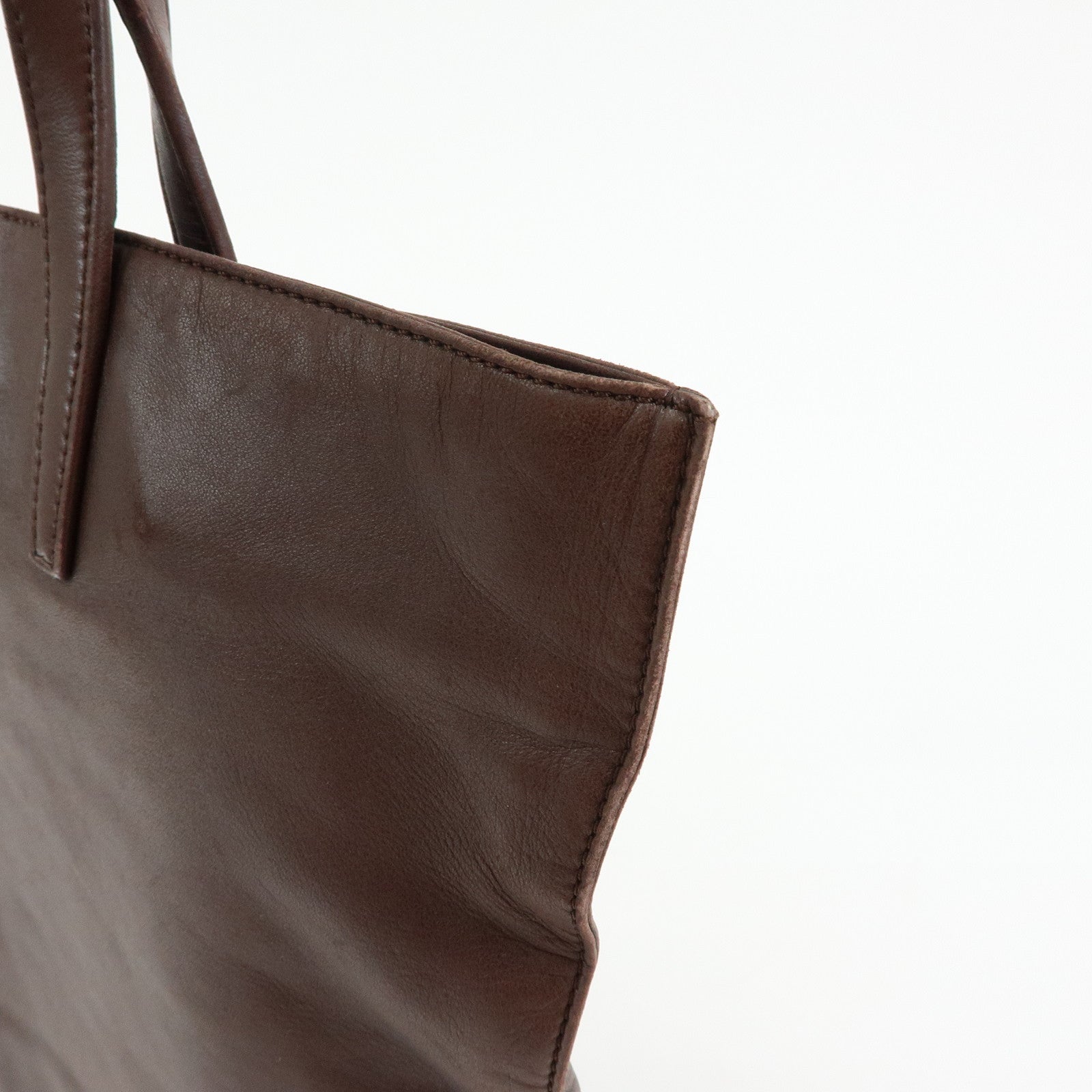 LOEWE Nappa Leather Tote Bag Hand Bag Brown