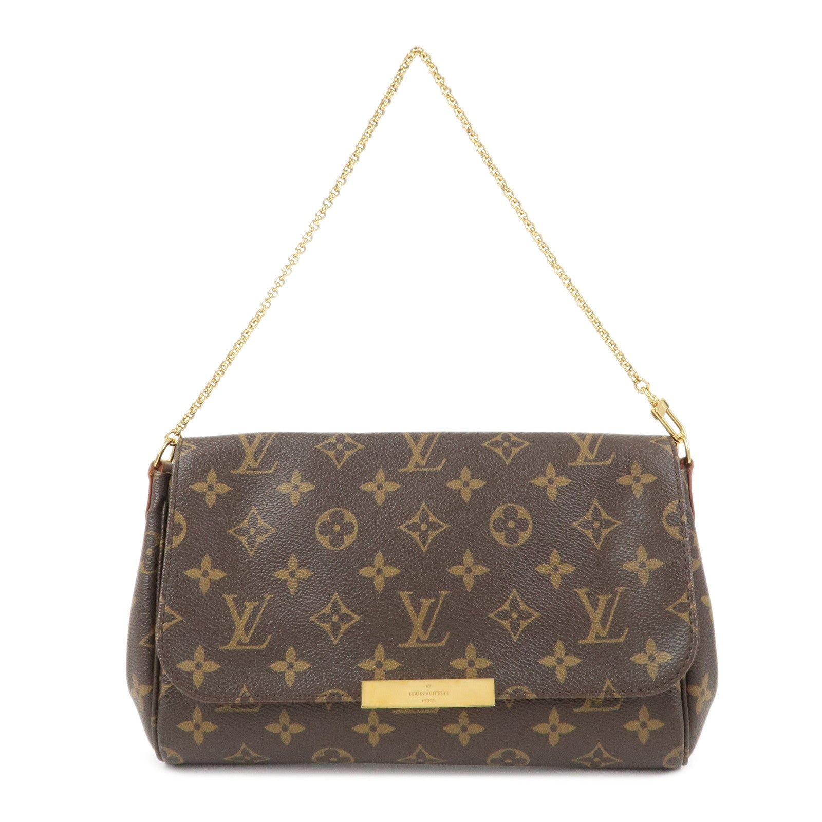 Louis Vuitton Monogram Favorite MM Shoulder Bag Brown M40718