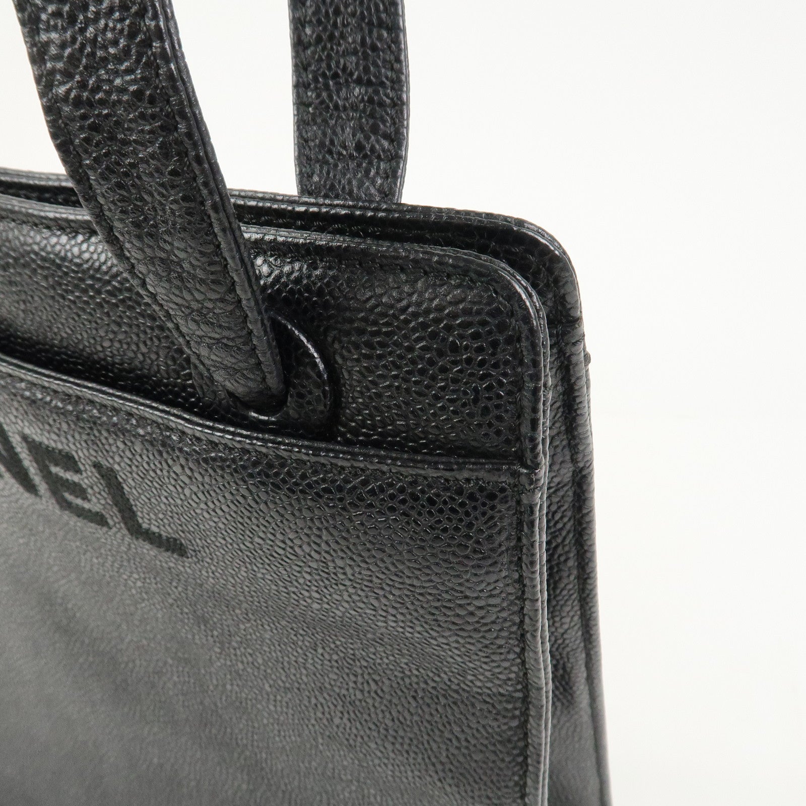 CHANEL COCO Mark Caviarskin Shoulder Bag Hand Bag Black