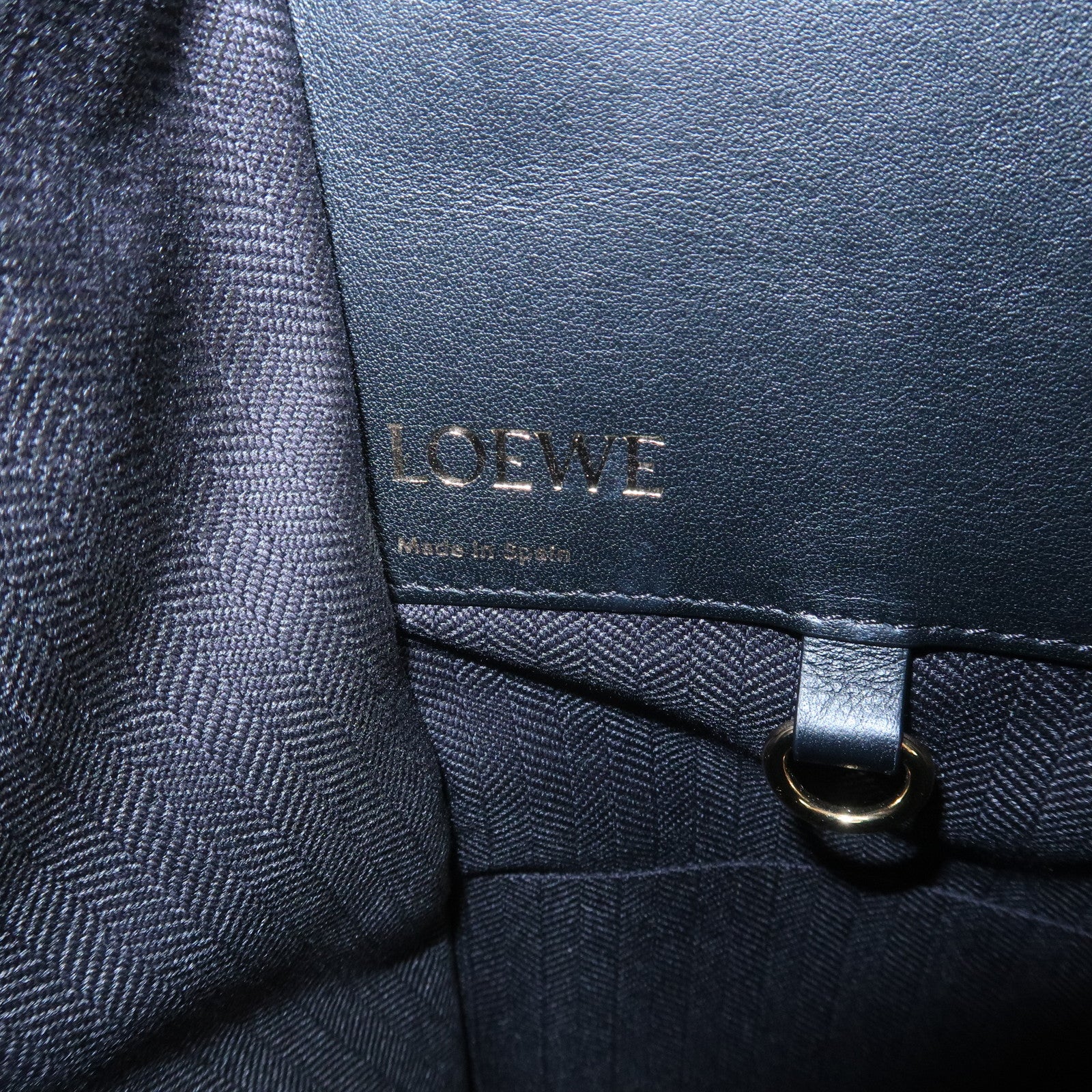 LOEWE Anagram Hammock Small Leather Shoulder Crossbody Bag Black