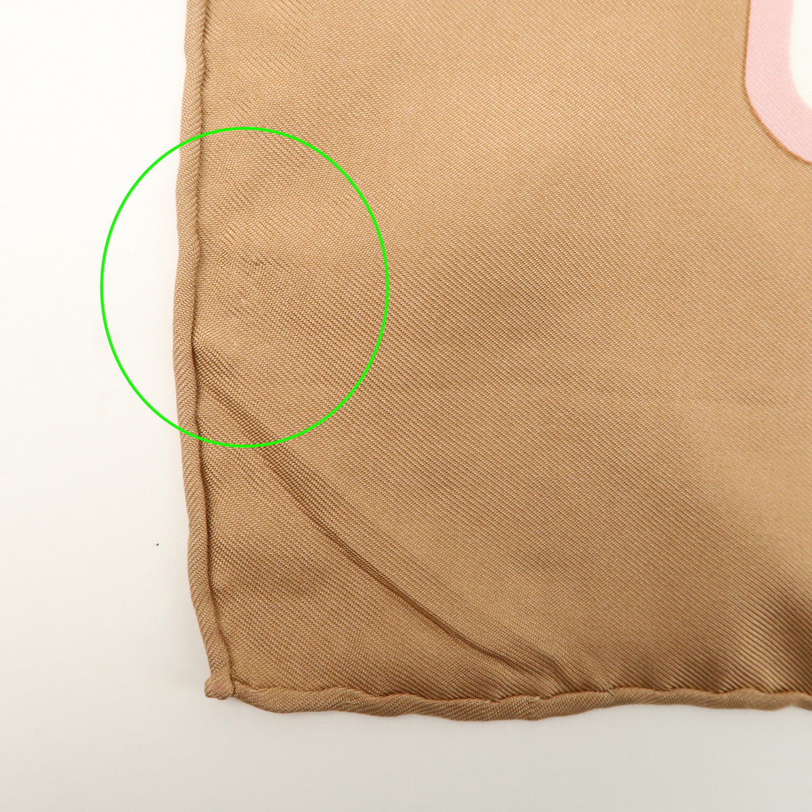 HERMES Carre 90 Silk 100% Scarf COLS VERTS Brown Used