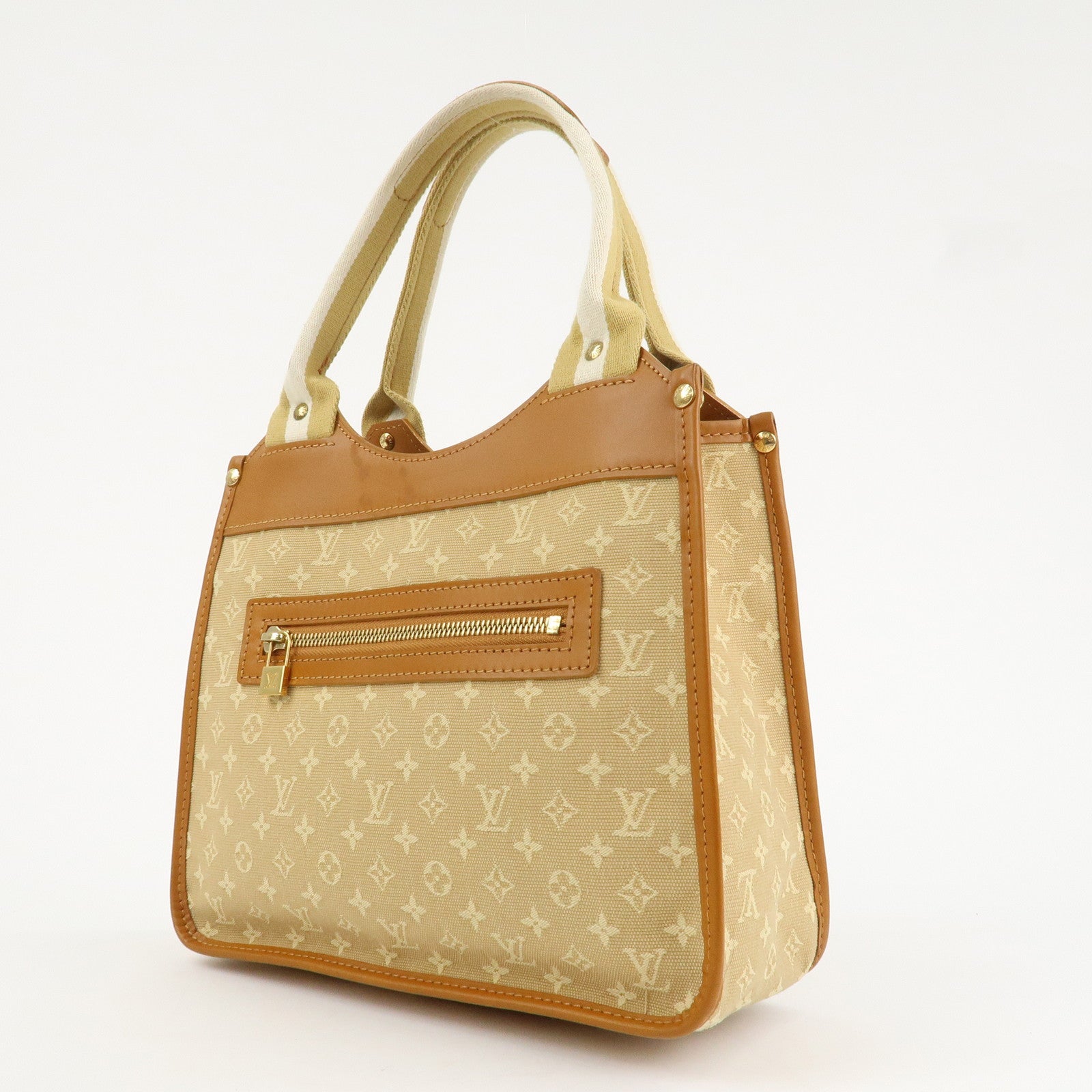 Louis Vuitton Monogram Mini Sac Catherine Hand Bag Beige M92328 Used