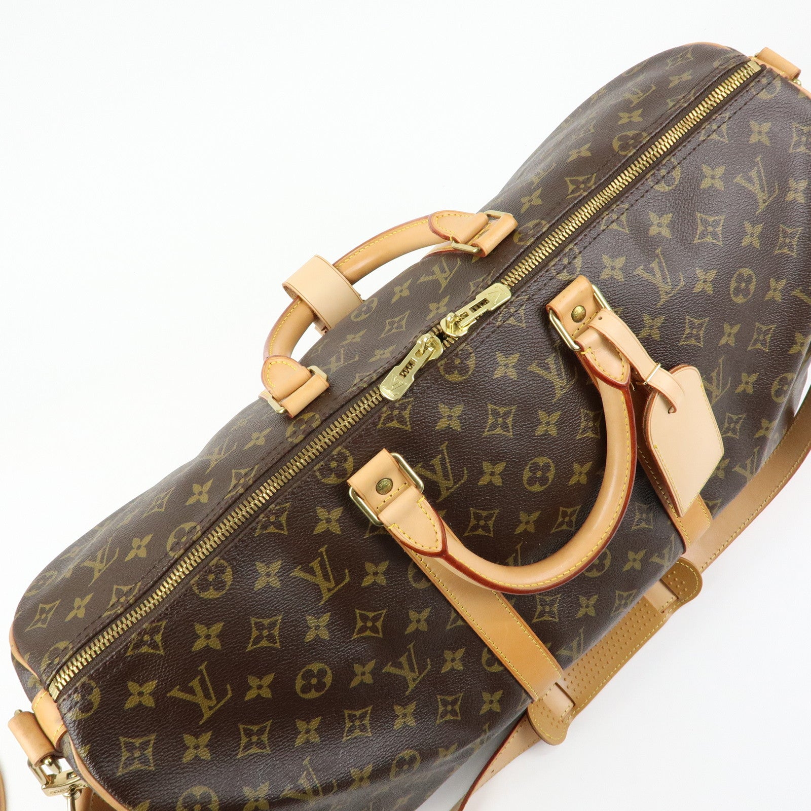 Louis Vuitton Monogram Keep All Bandouliere 50 Boston Bag M41416