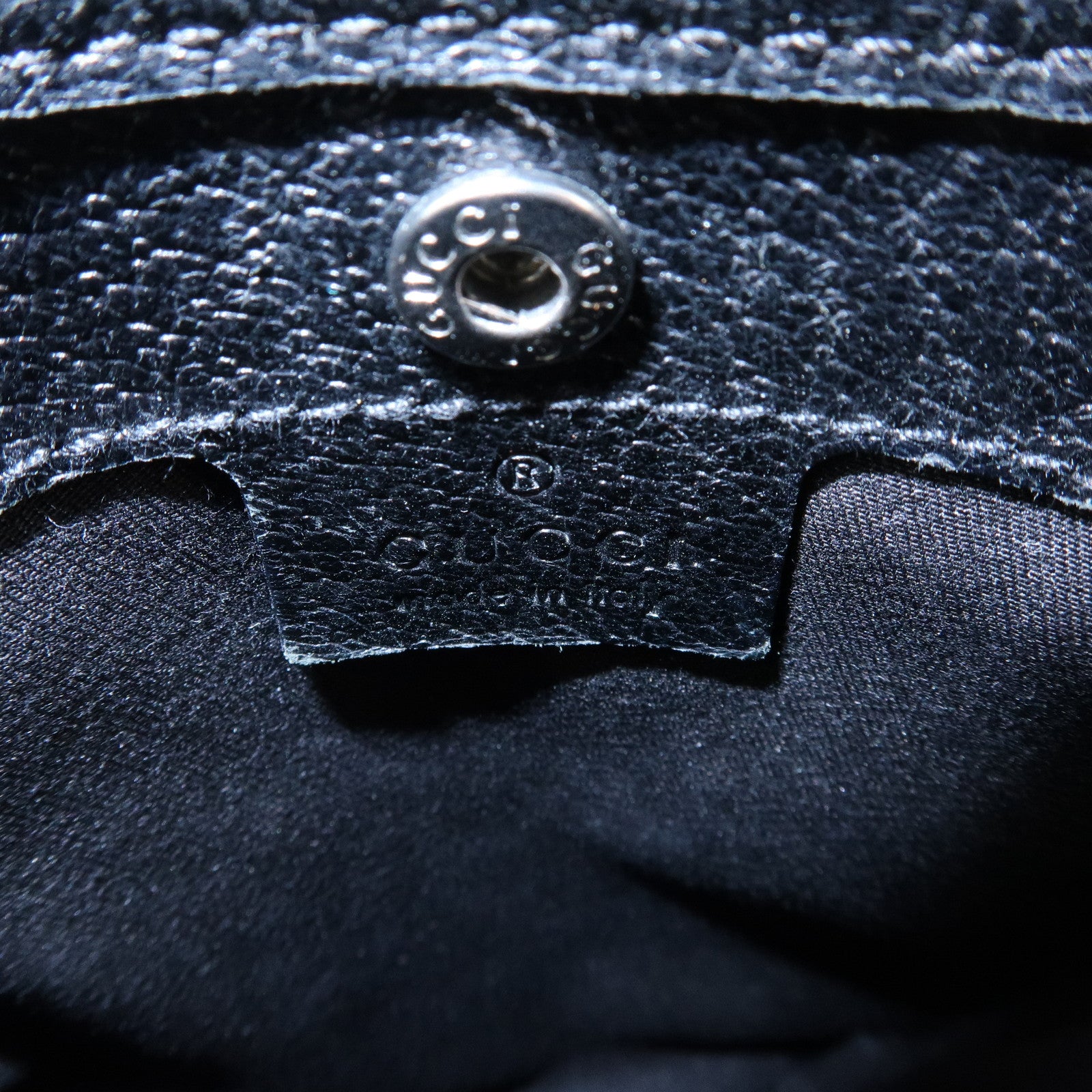 GUCCI Sherry GG Canvas Leather Small Shoulder Bag Black 141863