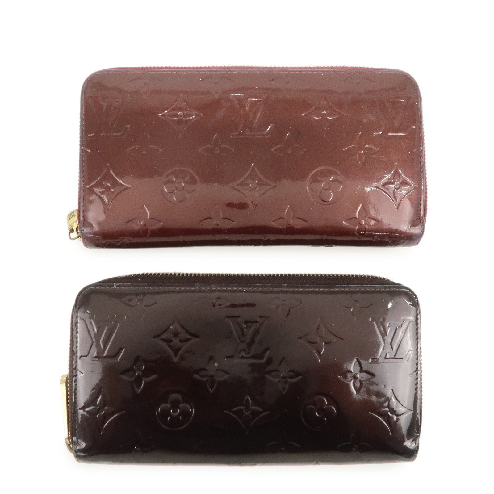 Louis Vuitton Monogram Vernis Leather Set of 2 Wallet M93522/M93575
