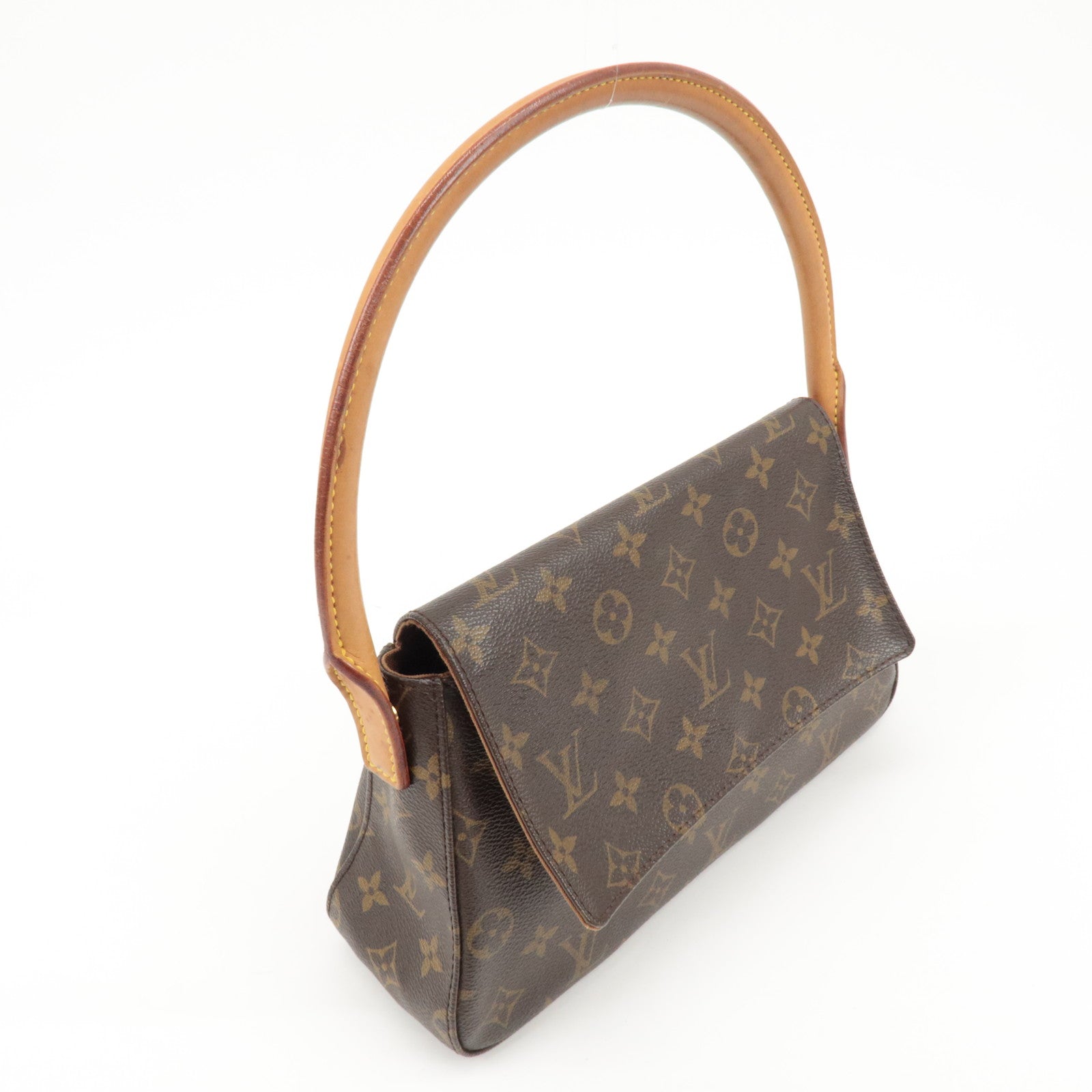 Louis Vuitton Monogram Mini Looping Shoulder Bag Brown M51147 Used