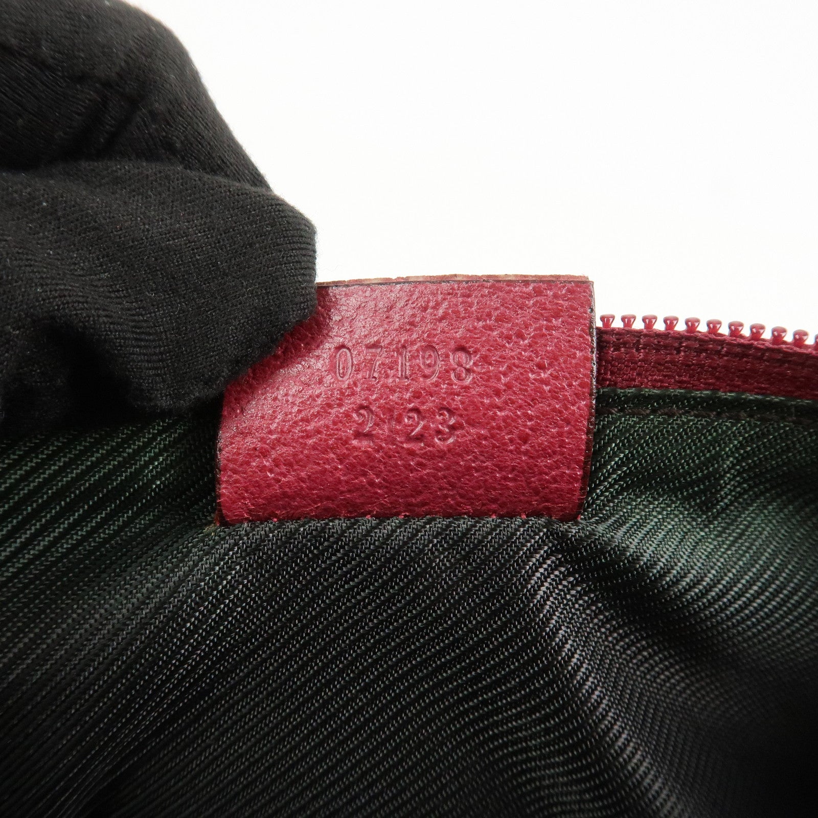 GUCCI Boat Bag GG Canvas Leather Shoulder Bag Beige Pink 07198