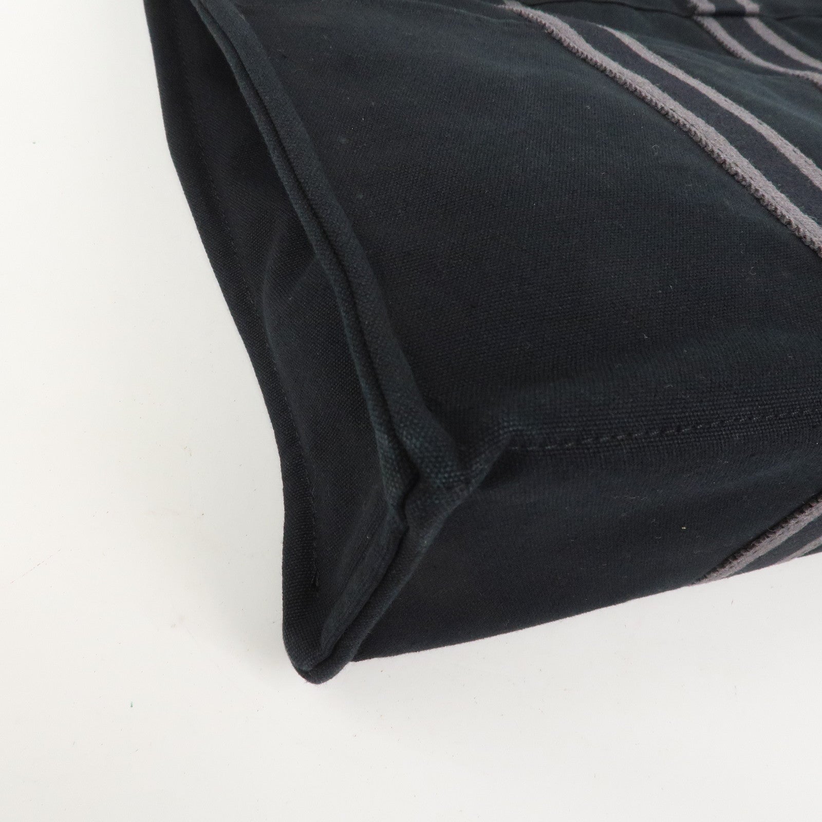 HERMES Fourre Tout MM Canvas Tote Bag Hand Bag Black