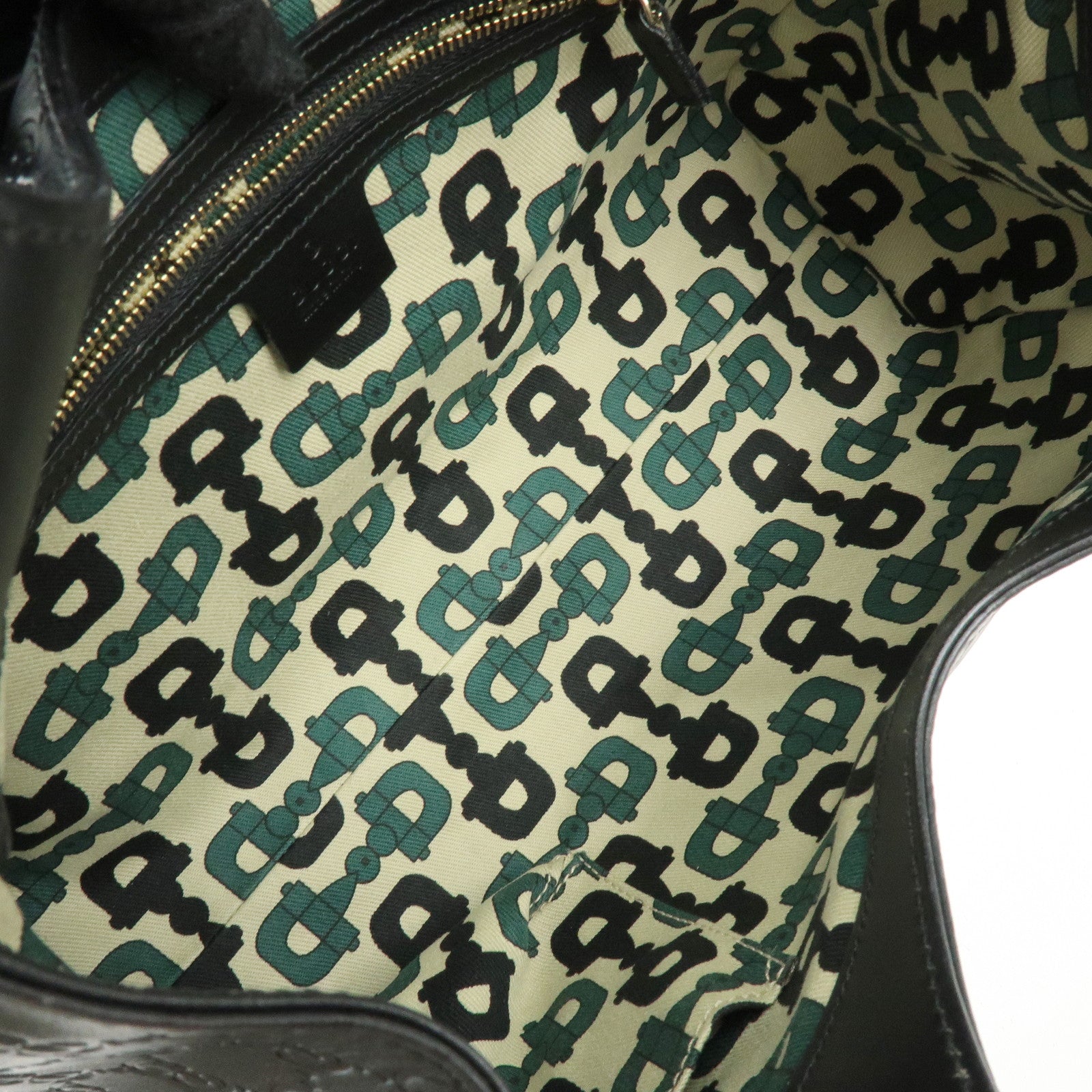 GUCCI Jackie Guccissima Leather Hand Bag Shoulder Bag Black 14819