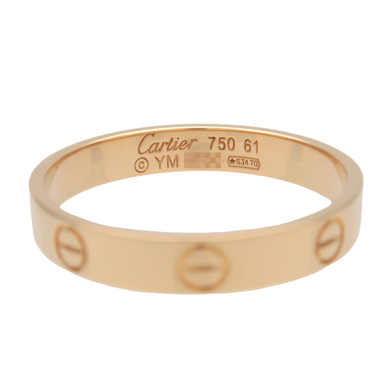 Cartier Mini Love Ring K18 750YG Yellow Gold #61 US9.75 EU61.5