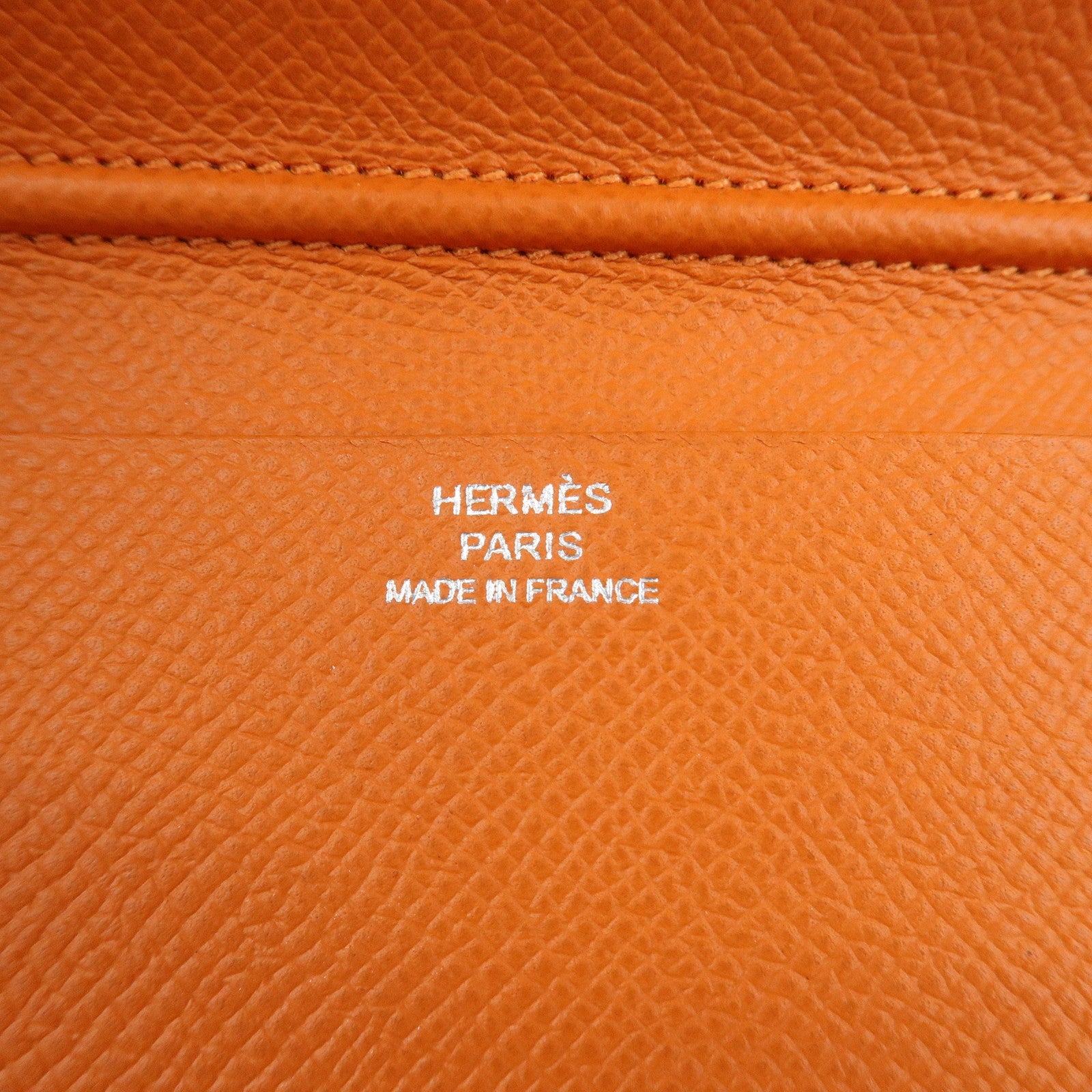 HERMES Epsom Leather Vision Agenda Plannder Cover □O Stamped Orange