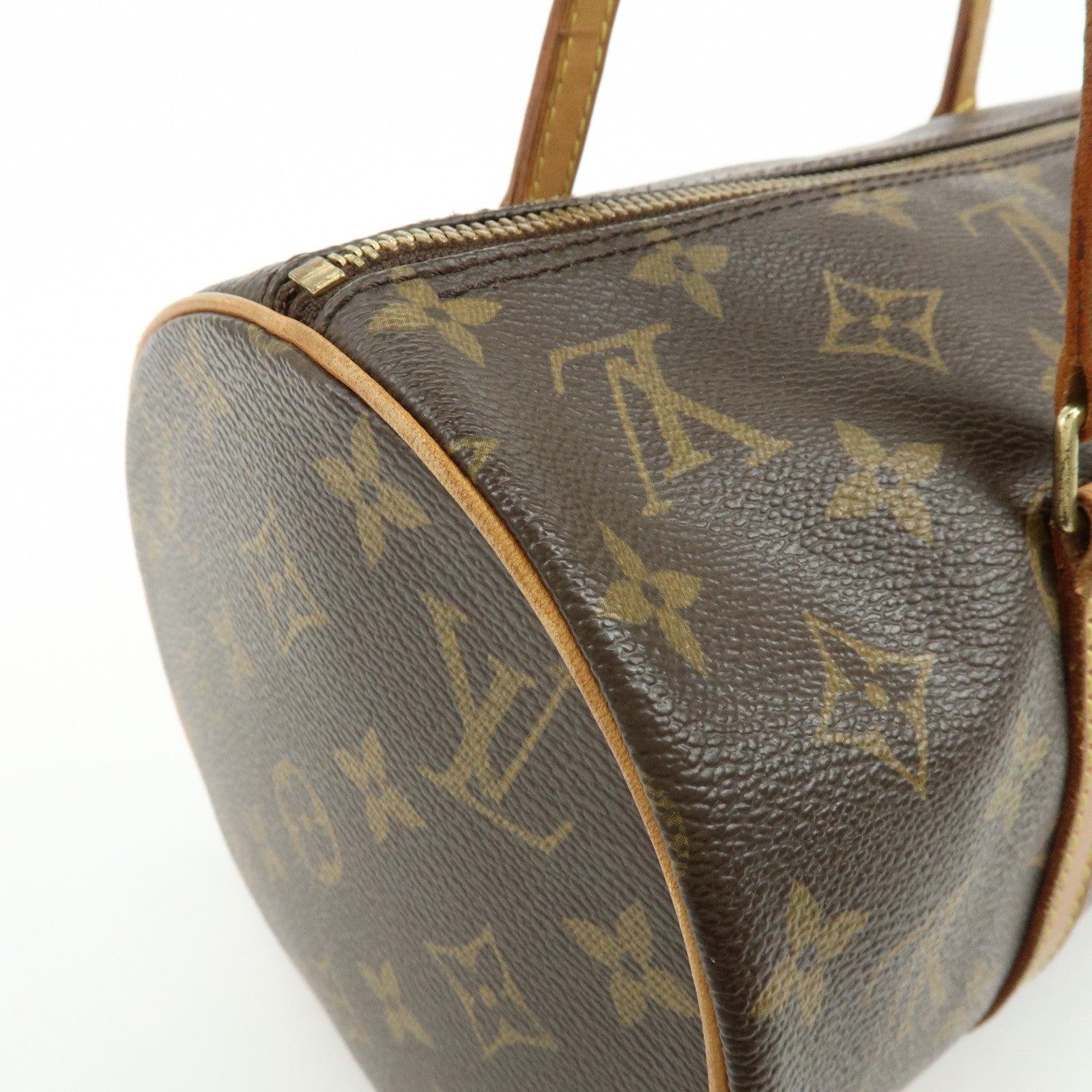 Louis Vuitton Monogram Papillon 30 Hand Bag Brown M51385