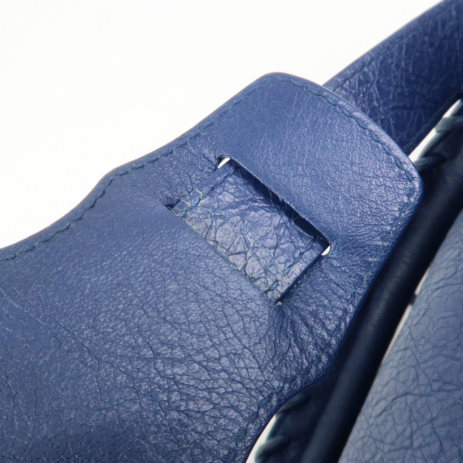 BALENCIAGA Leather The Twiggy 2WAY Bag Hand Bag Blue 409334