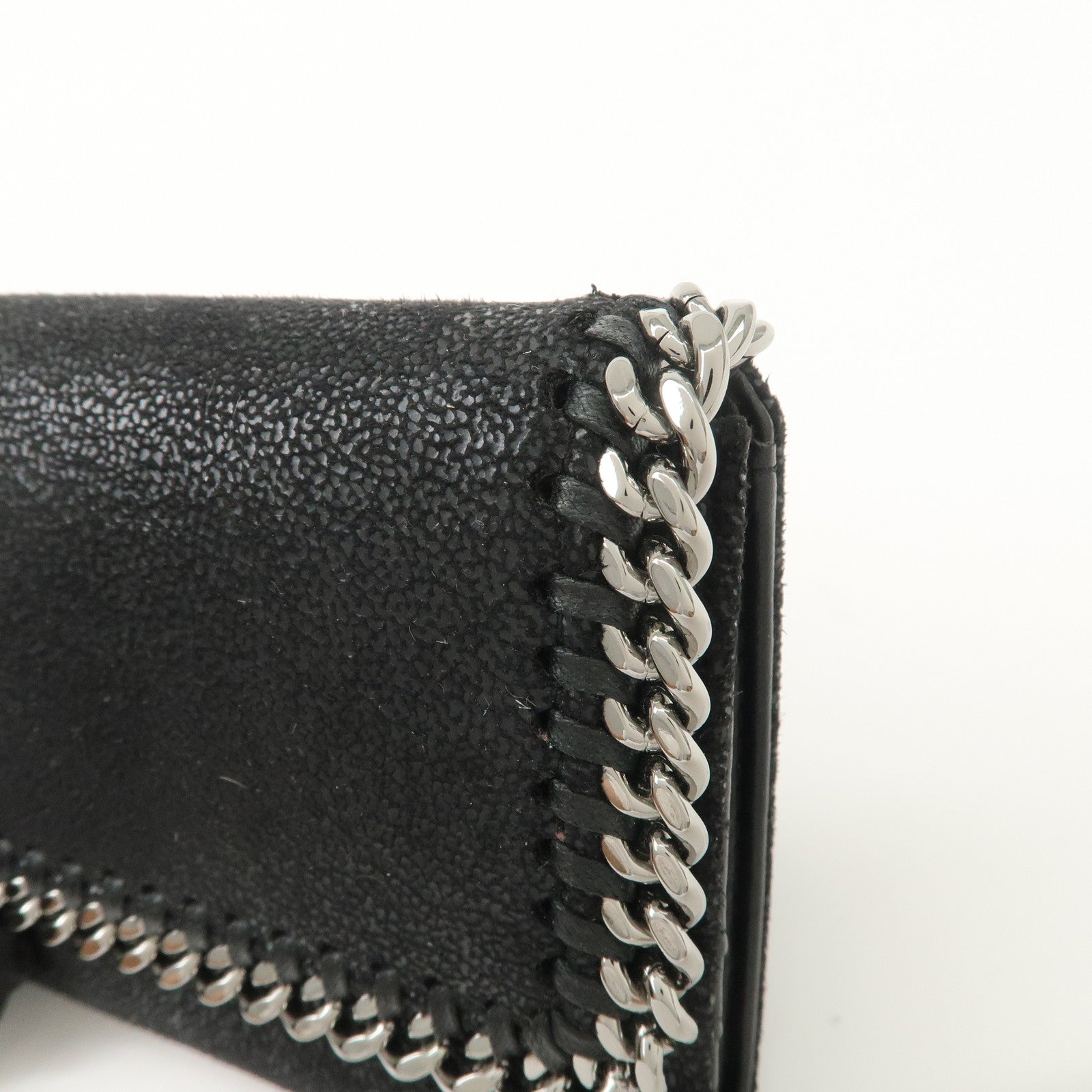 STELLA MCCARTNEY Falabella Small Flap Wallet Black