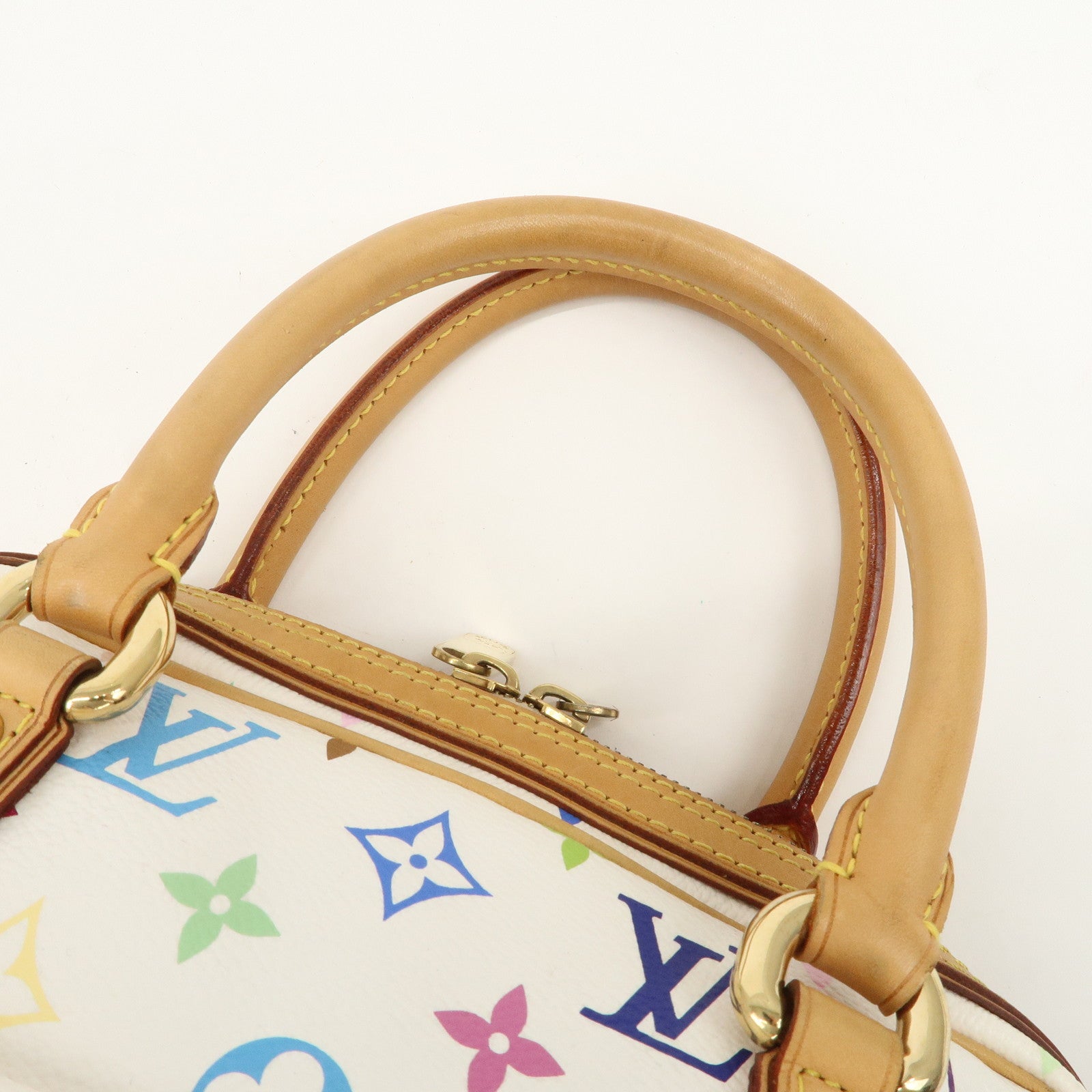 Louis Vuitton Monogram Multicolor Priscilla Hand Bag Blanc M40096