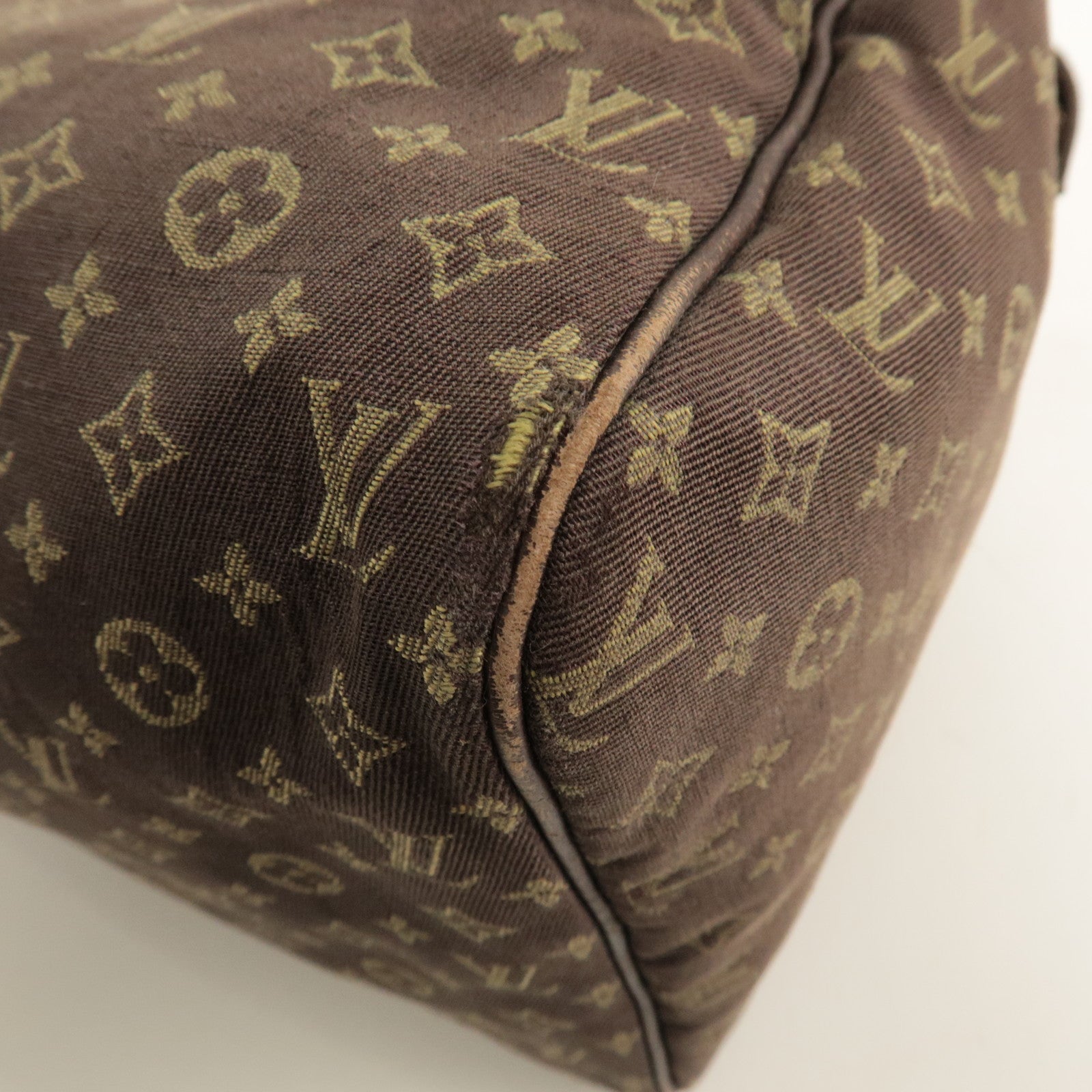 Louis Vuitton Monogram Mini Lin Speedy 30 Boston Bag Ebene M95224