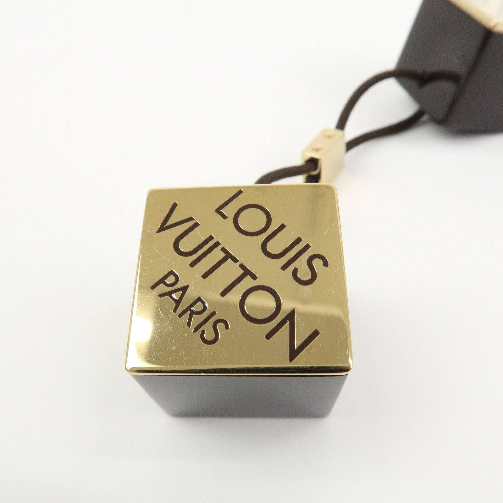 Louis Vuitton Hair Cube Plastic Hair Accessory Dark Brown