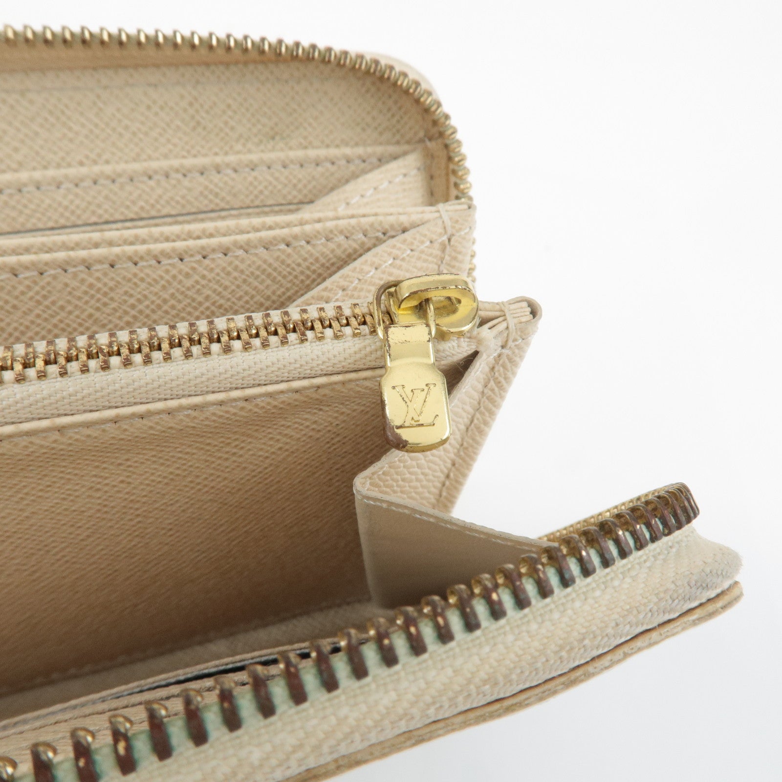 Louis Vuitton Damier Azur Round Zippy Wallet Long Wallet N60019 Used