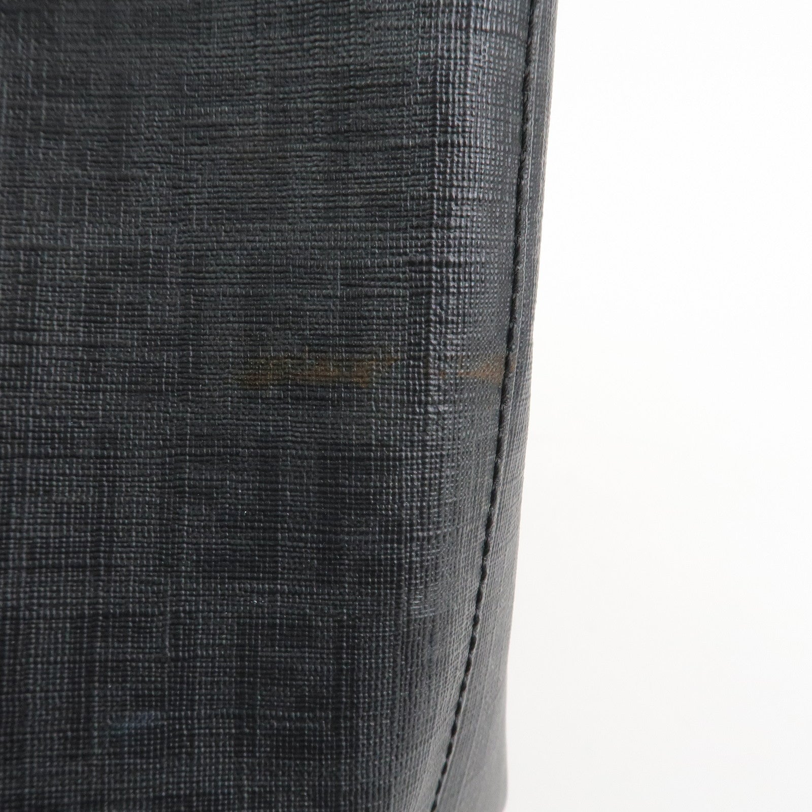 FENDI Zucchino PVC Leather Tote Bag Shoulder Bag Black 8BH215