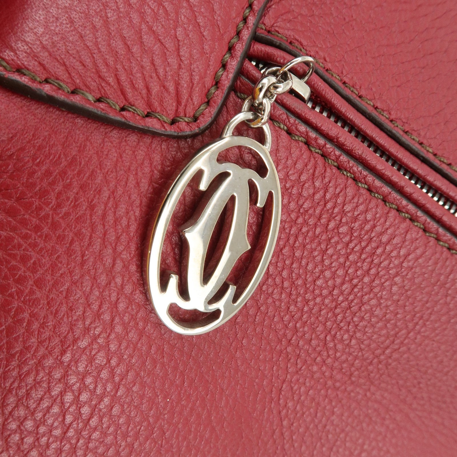 Cartier Marcello de Cartier MM Shoulder Bag Hand Bag Bordeaux