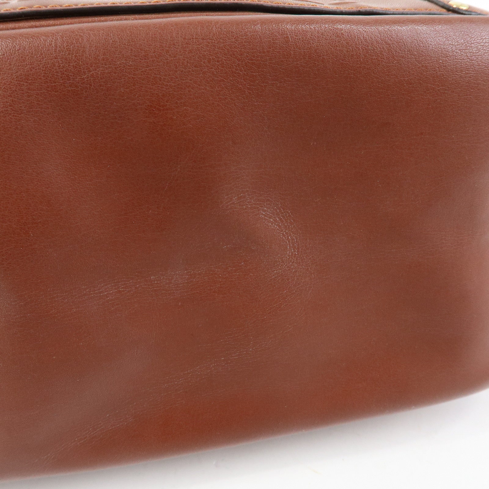 Chloe Eden Leather Tote Bag Shoulder Bag Tassel Charm Brown