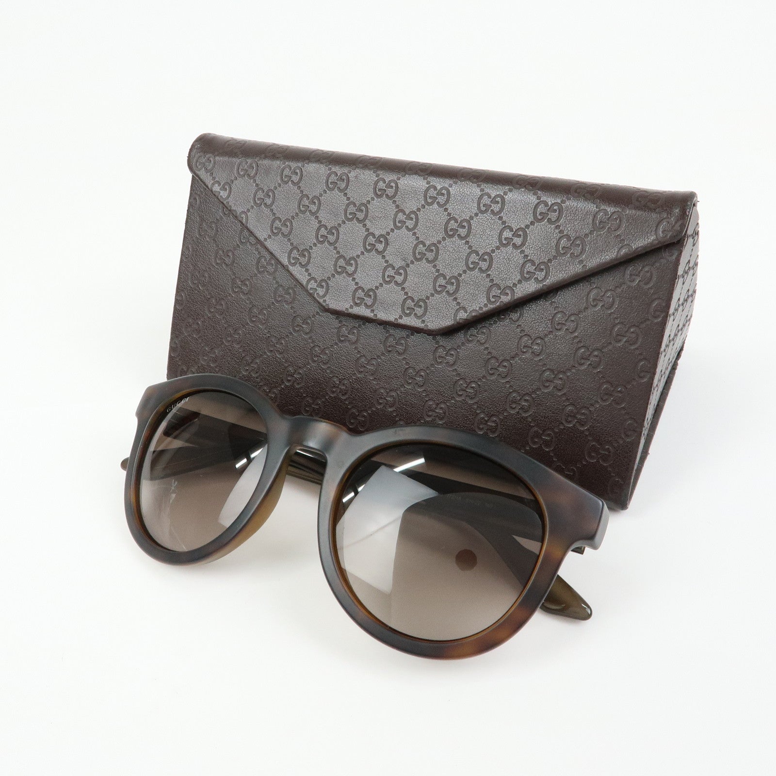GUCCI Sherry Interlocking G Plastic Sunglasses Brown GG3653/S 51□22