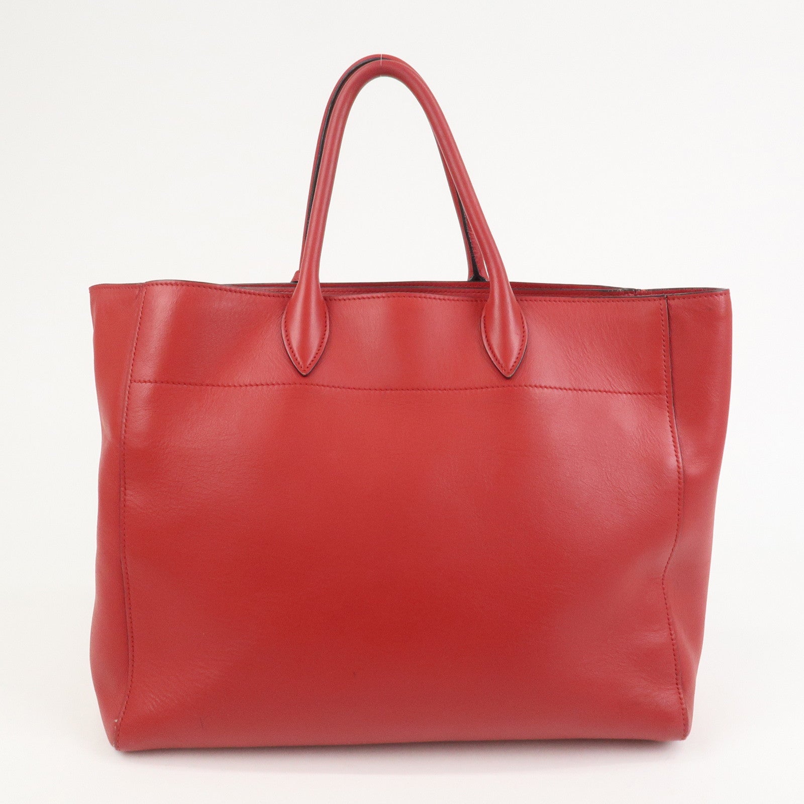PRADA Logo Leather 2Way Bag Tote Bag Hand Bag Shoulder Bag 1BG041