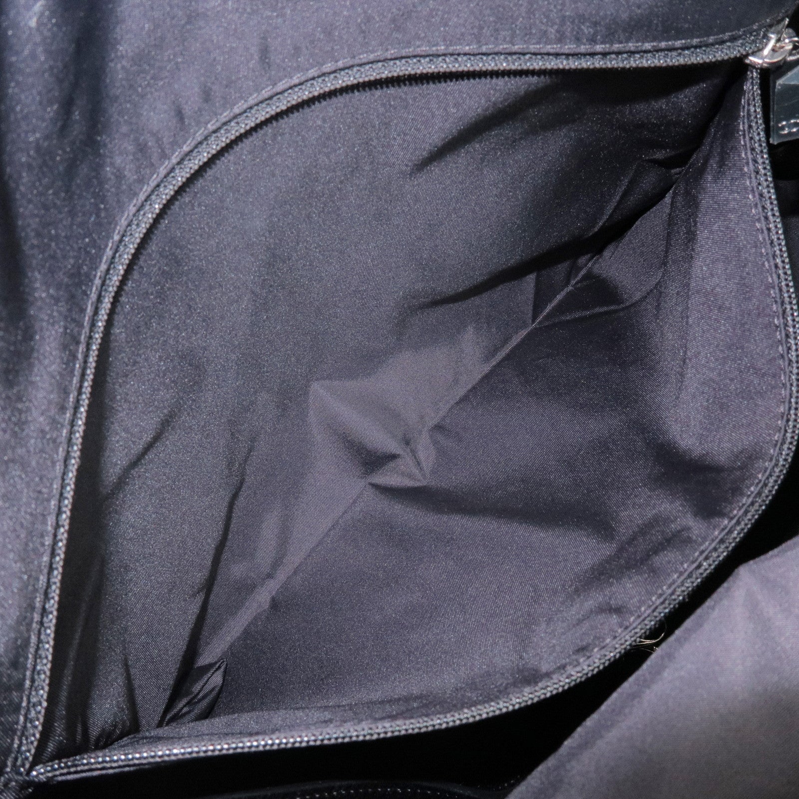 CHANEL Paris Biarritz MM Leather Canvas Tote Bag Black A34209