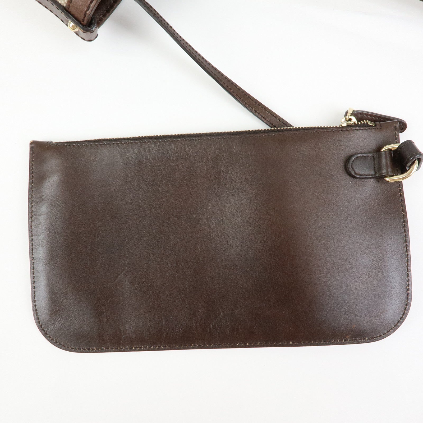 GUCCI Gucci Craft GG Canvas Leather Tote Bag Beige Brown 247209