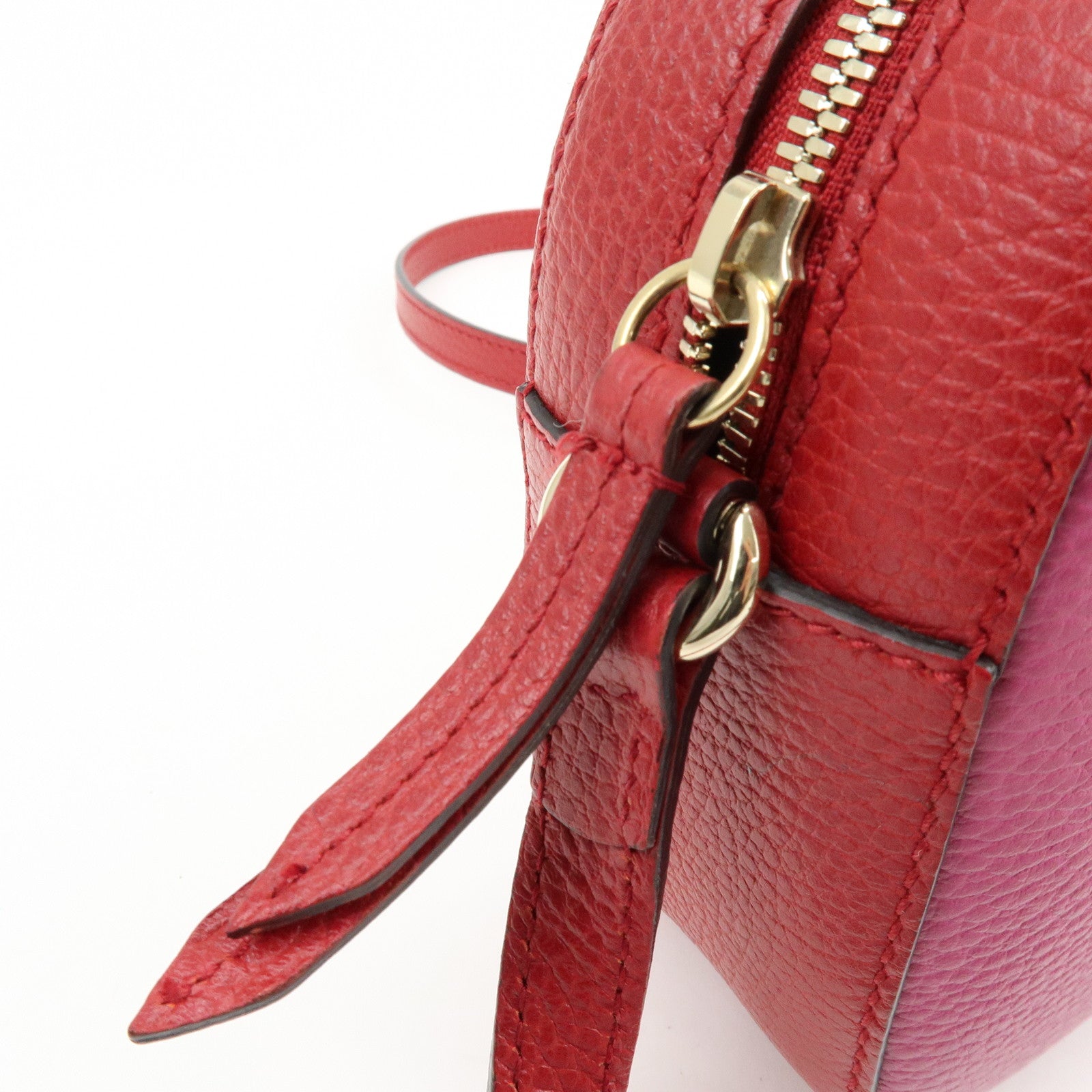 GUCCI SOHO Leather Shoulder Crossbody Bag Pink Red 431567